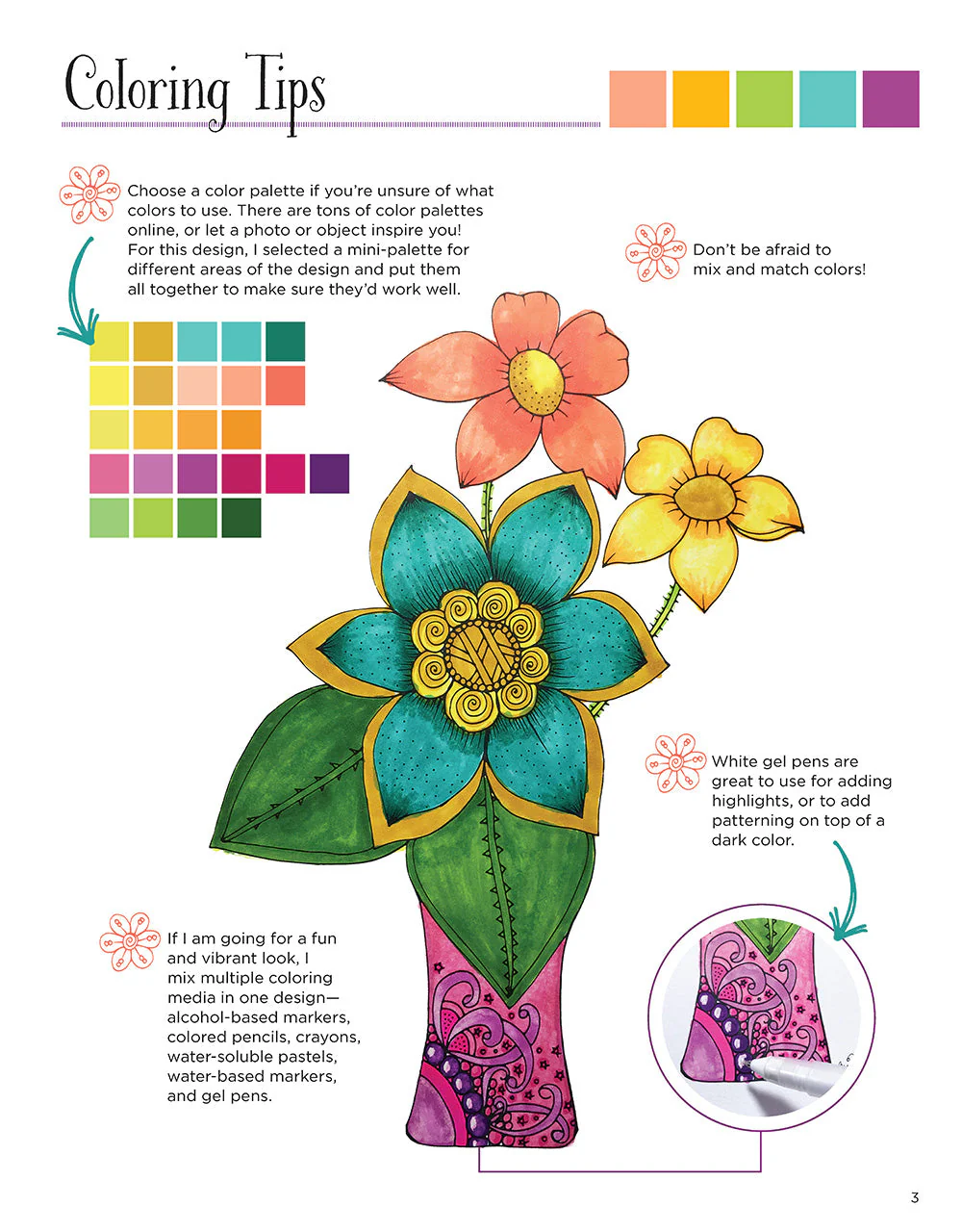 KC Doodle Art Fantasy Garden Coloring Book - Image 5