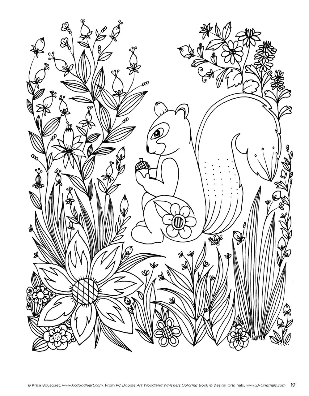 KC Doodle Art Woodland Whispers Coloring Book - Image 3