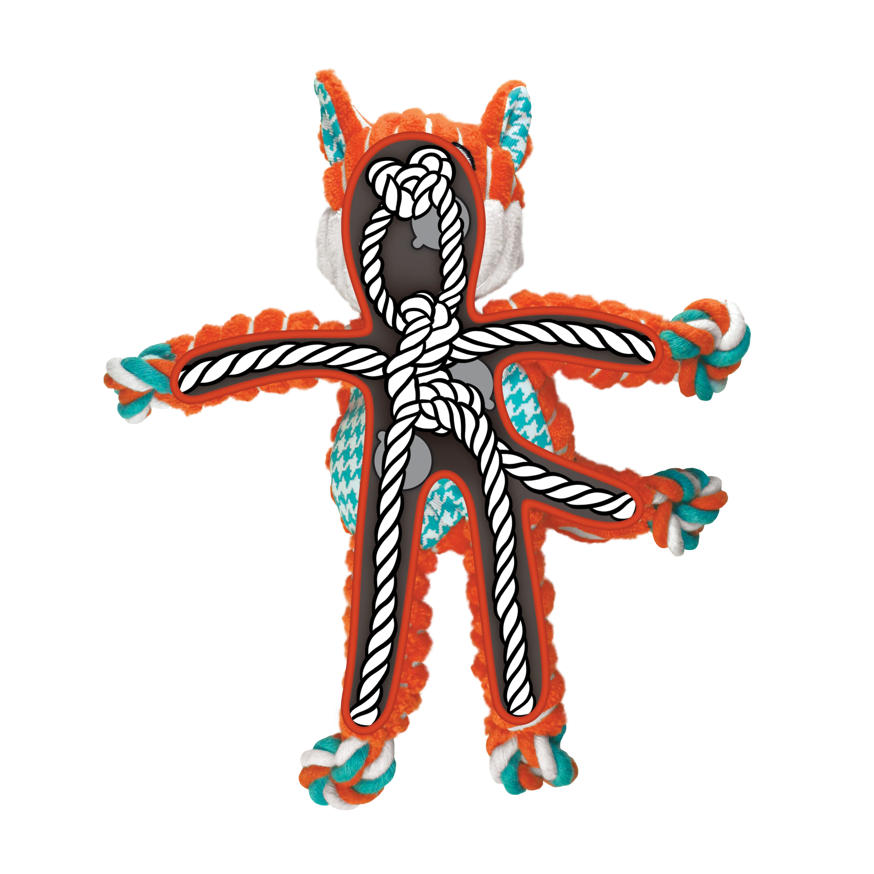 Kong Floppy Knots Fox Medium/Large - Image 2