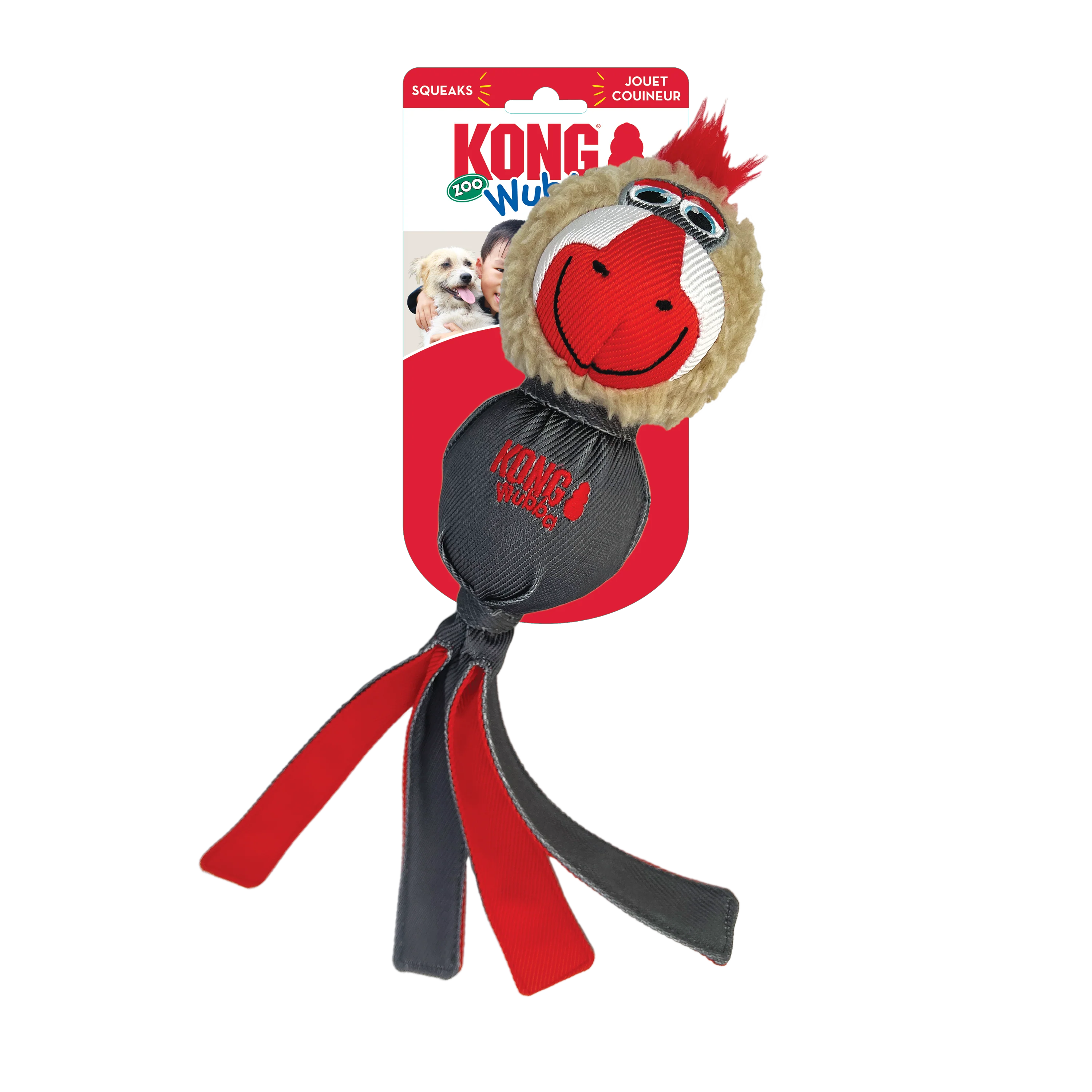 Kong Large Dog Wubba Zoo Mandrill - Image 2