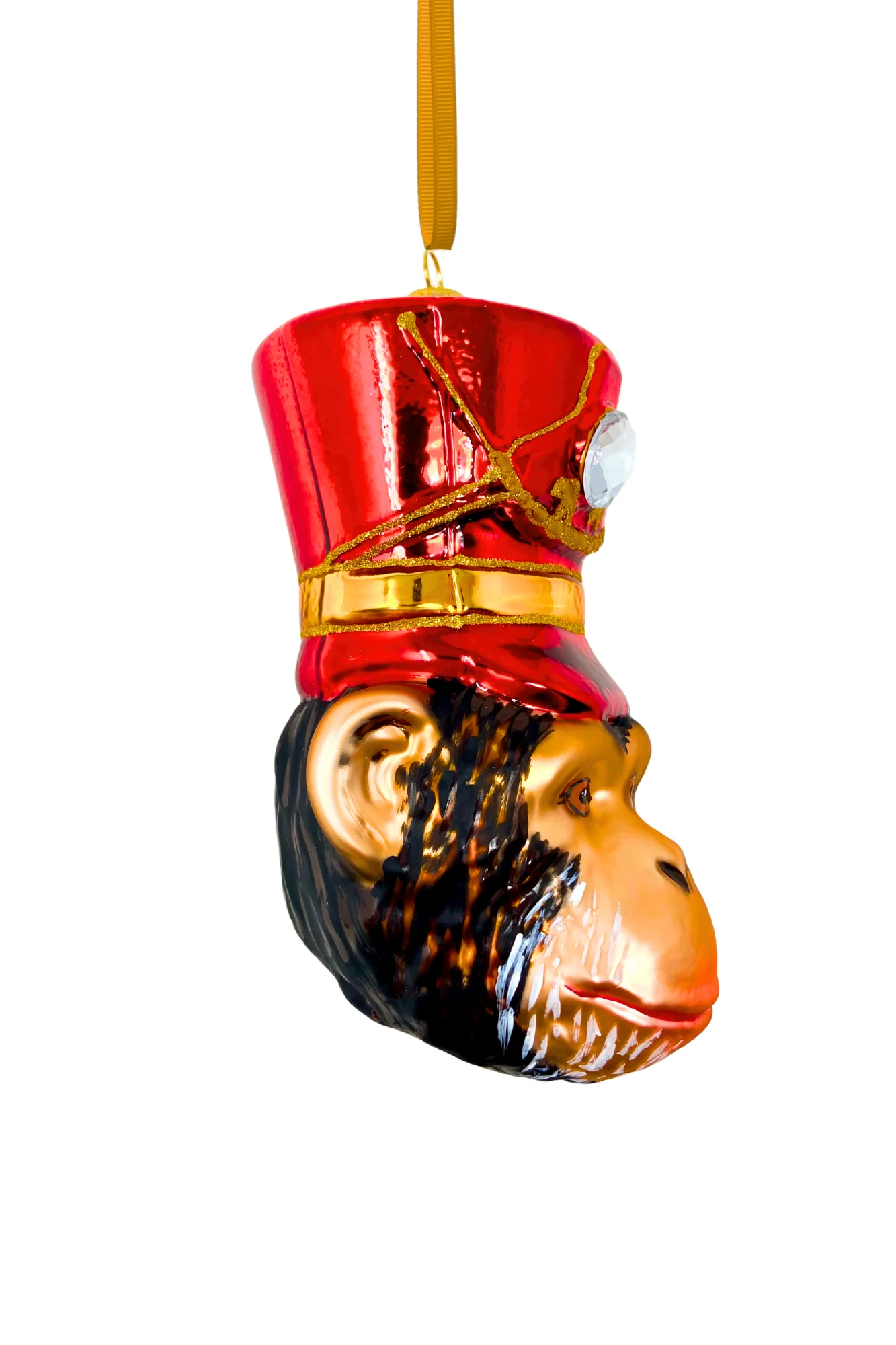 KRG Chimpanzee Head Polish Glass Ornament - Image 2