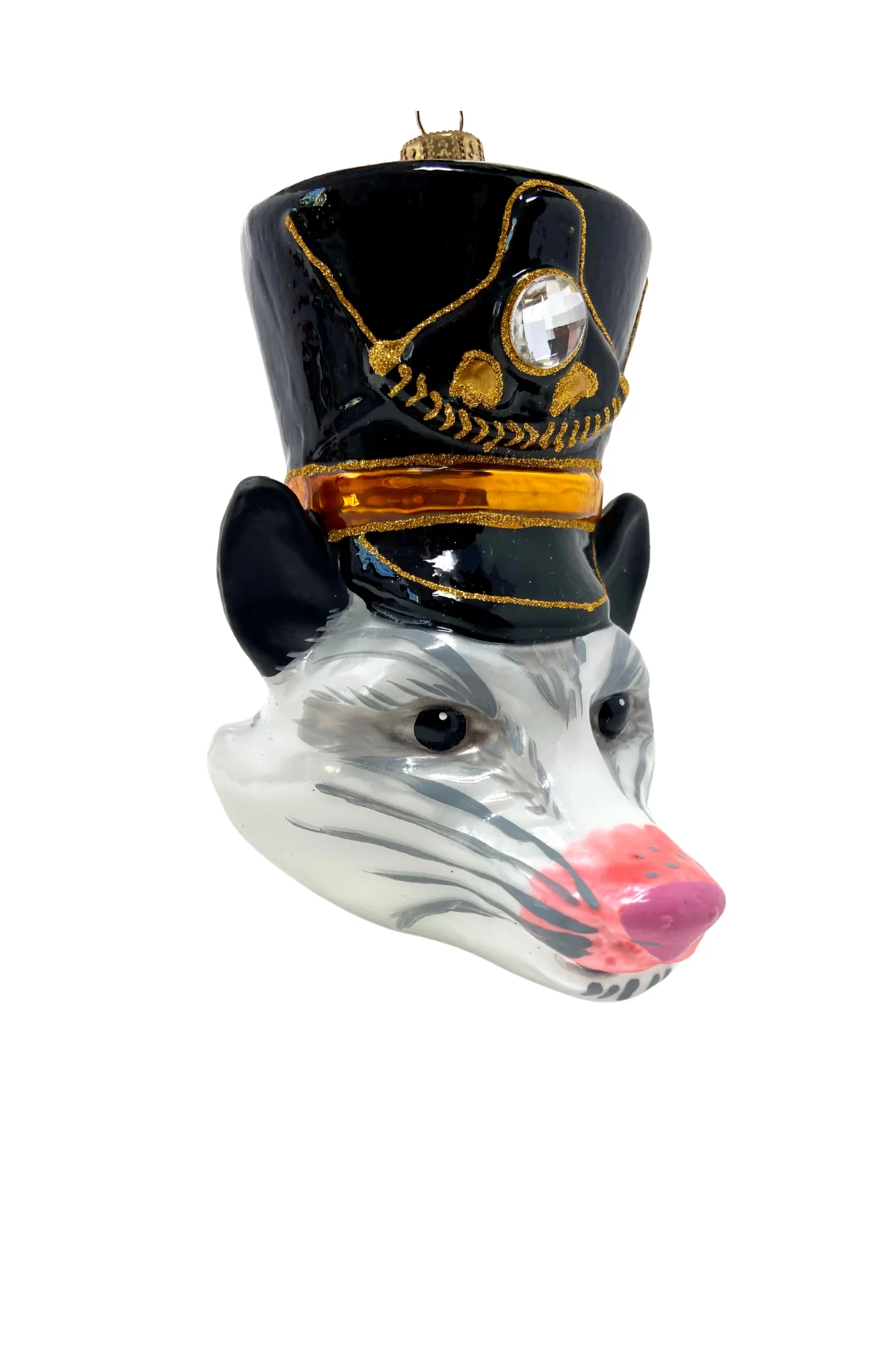 KRG Opossum Head Polish Glass Ornament - Image 3