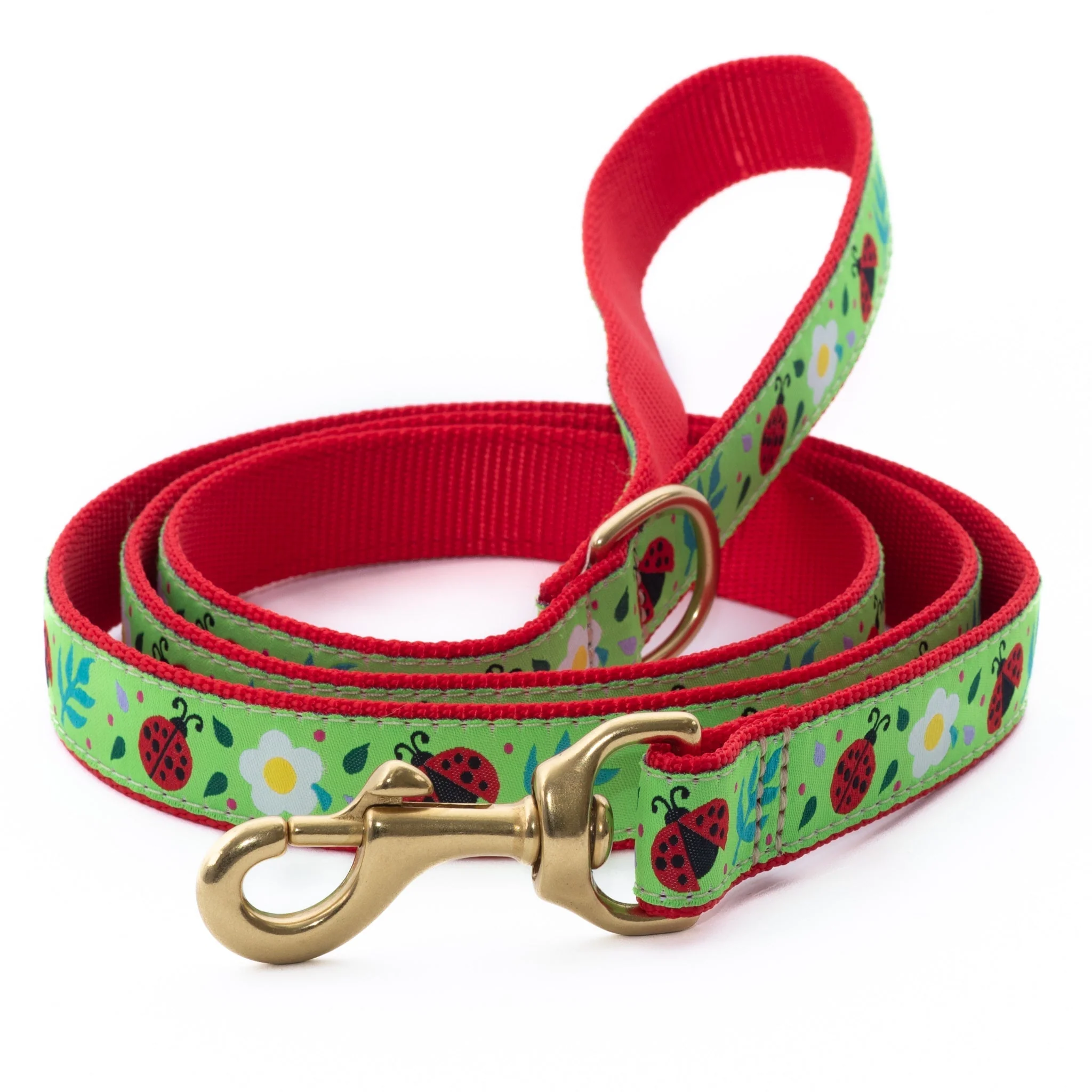 Up Country Ladybugs Cast Brass Dog Leash