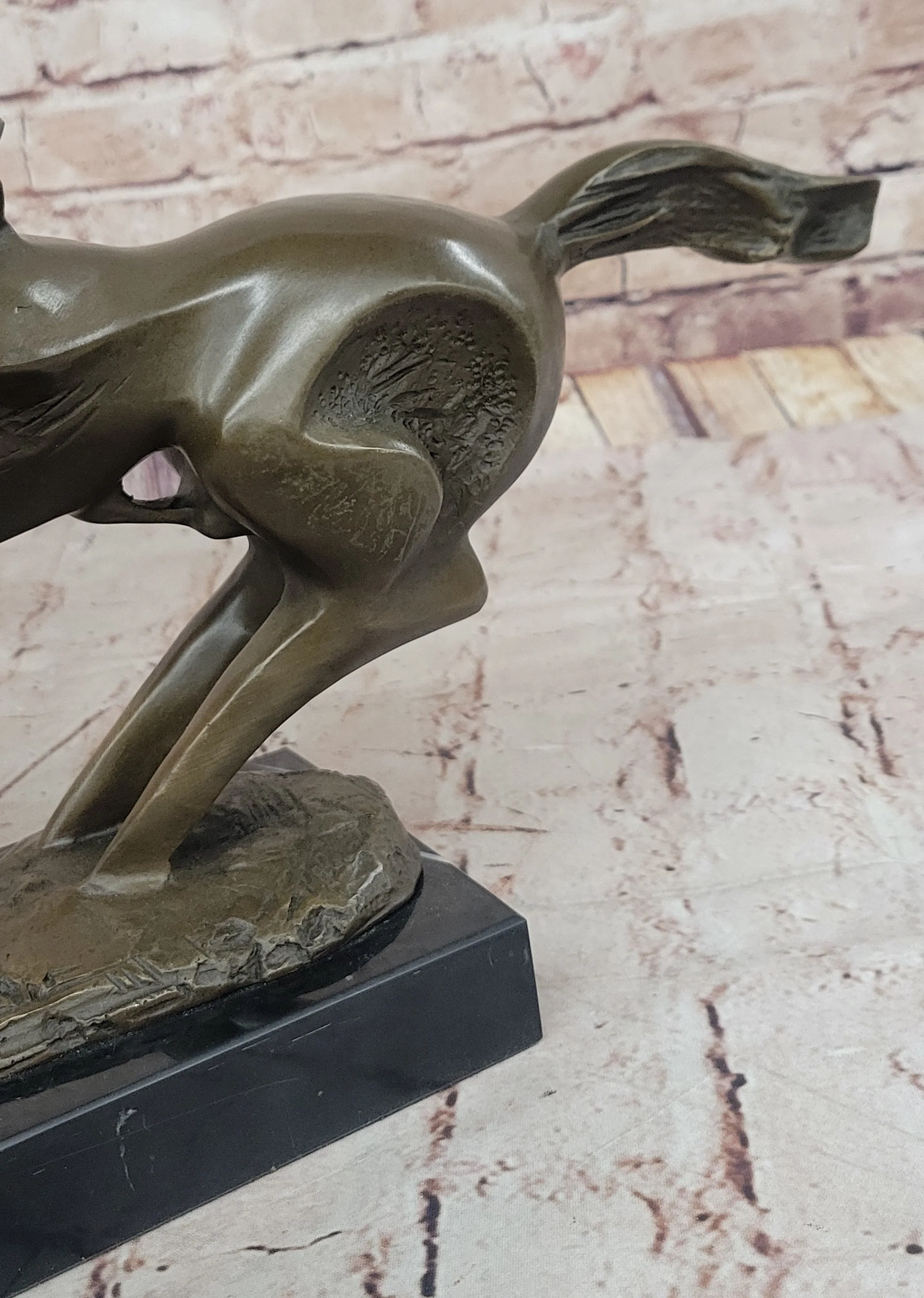 Large Abstract Modern Art Horse Gallops Bronze Sculpture Statue Figurine Figure - Image 9