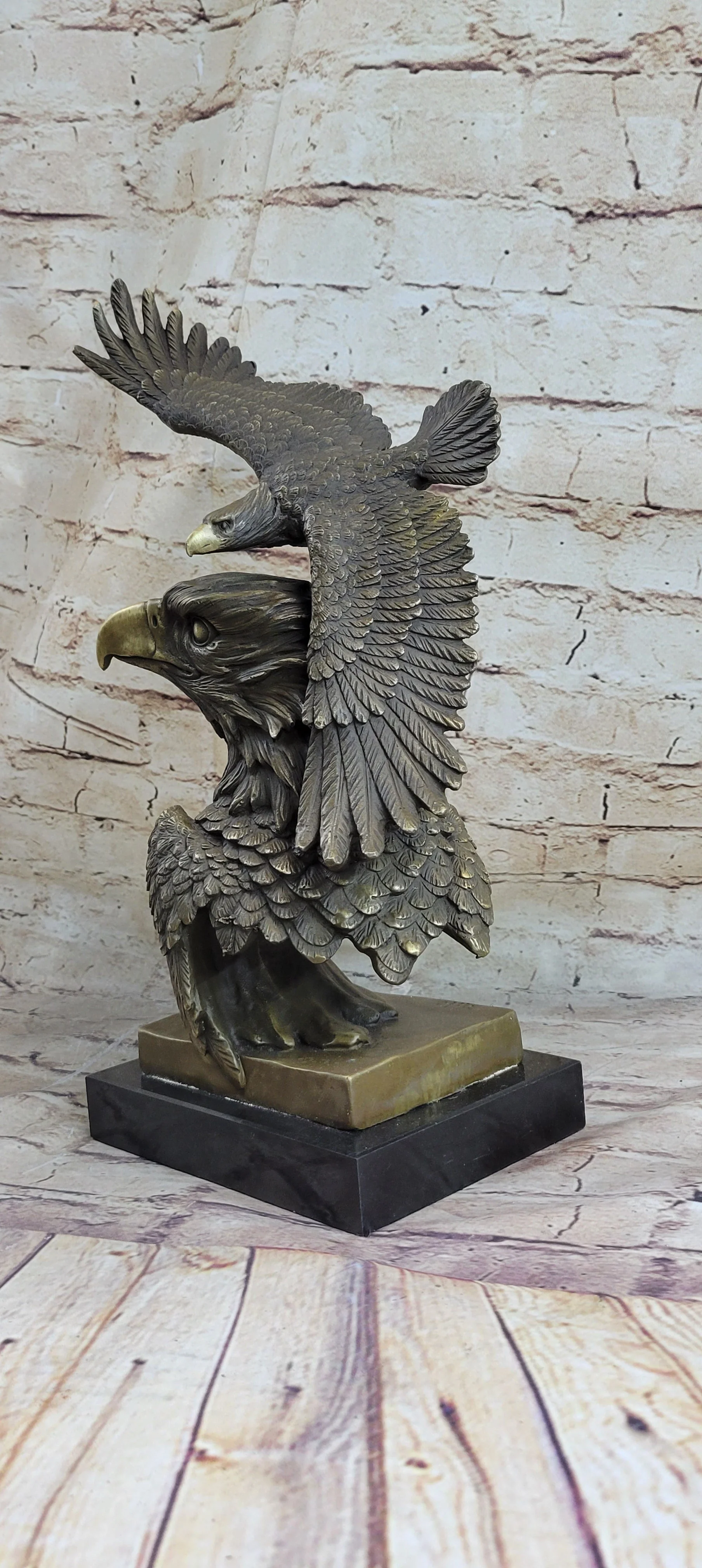 Large American Bald Eagle Hot Cast Bronze Sculpture Figurine Figure Statue Deal - Image 4