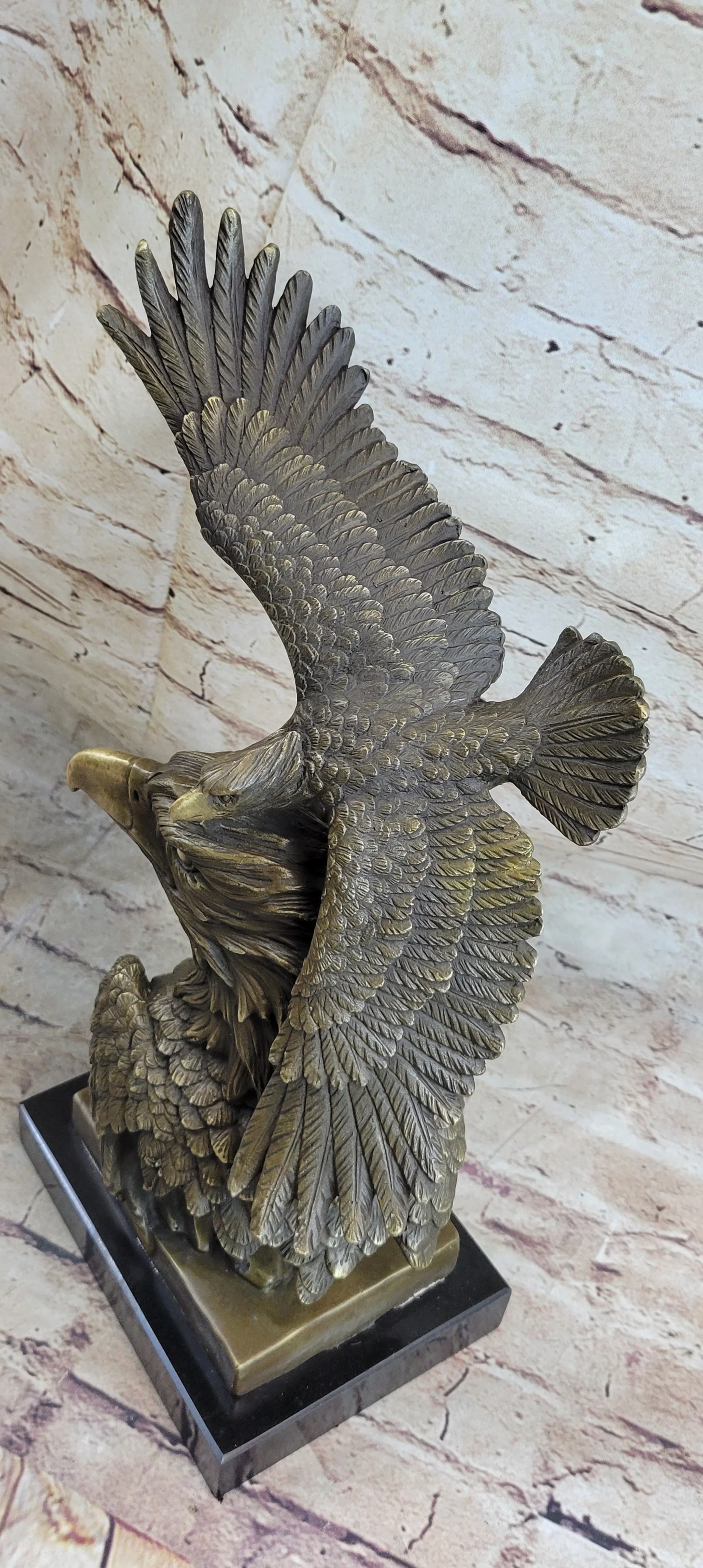 Large American Bald Eagle Hot Cast Bronze Sculpture Figurine Figure Statue Deal - Image 6