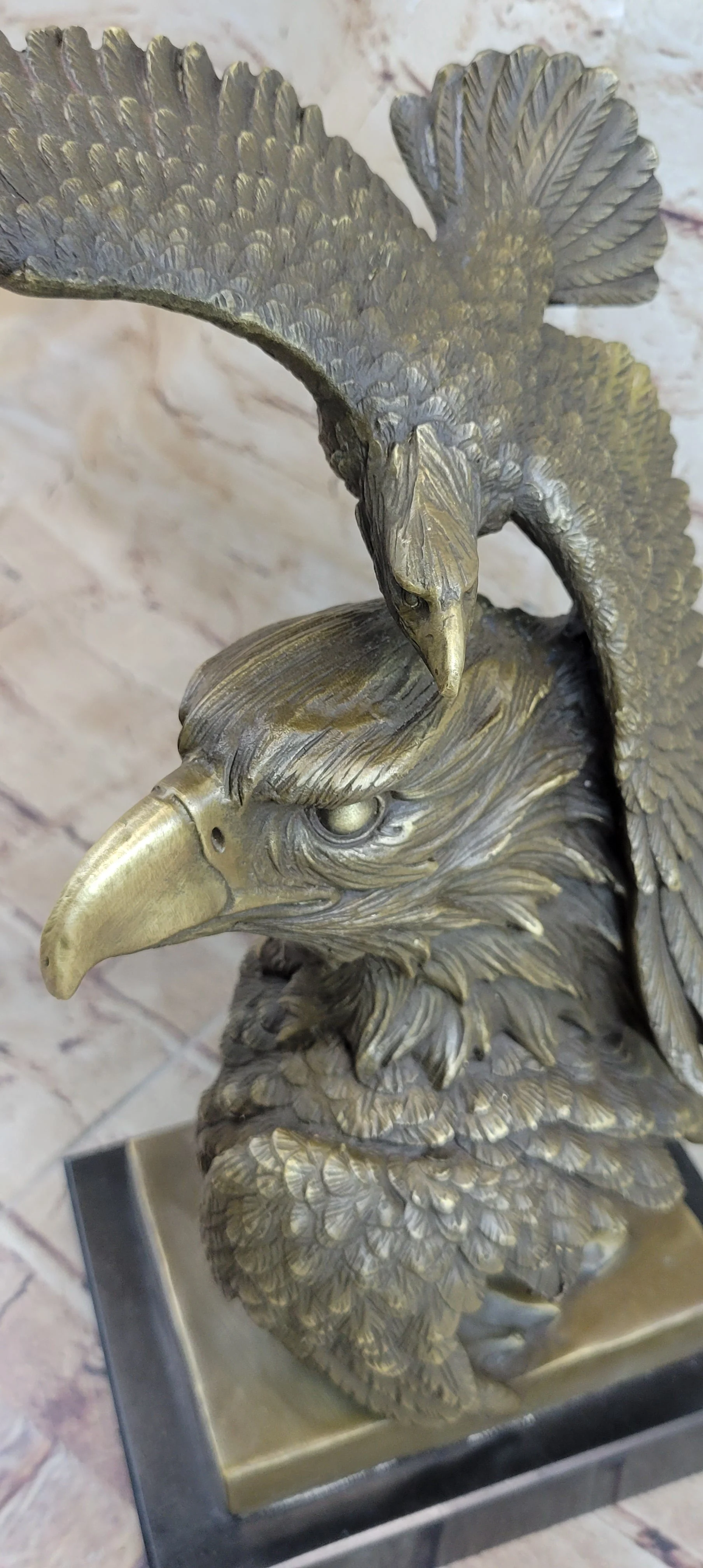 Large American Bald Eagle Hot Cast Bronze Sculpture Figurine Figure Statue Deal - Image 9