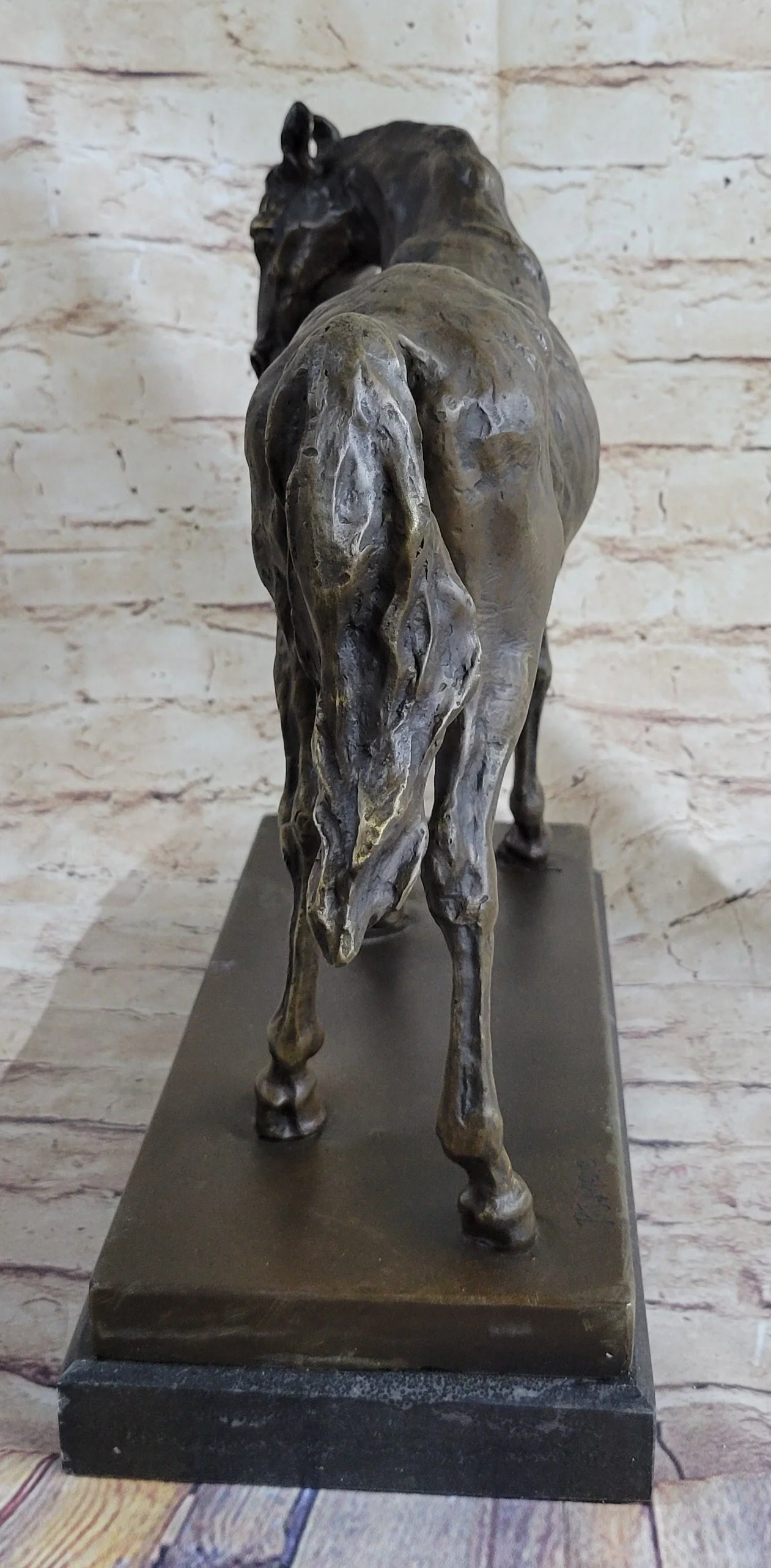 Large Arabian Horse Bronze Sculpture Statue By P.J Mene HotCast Marble Figurine - Image 4