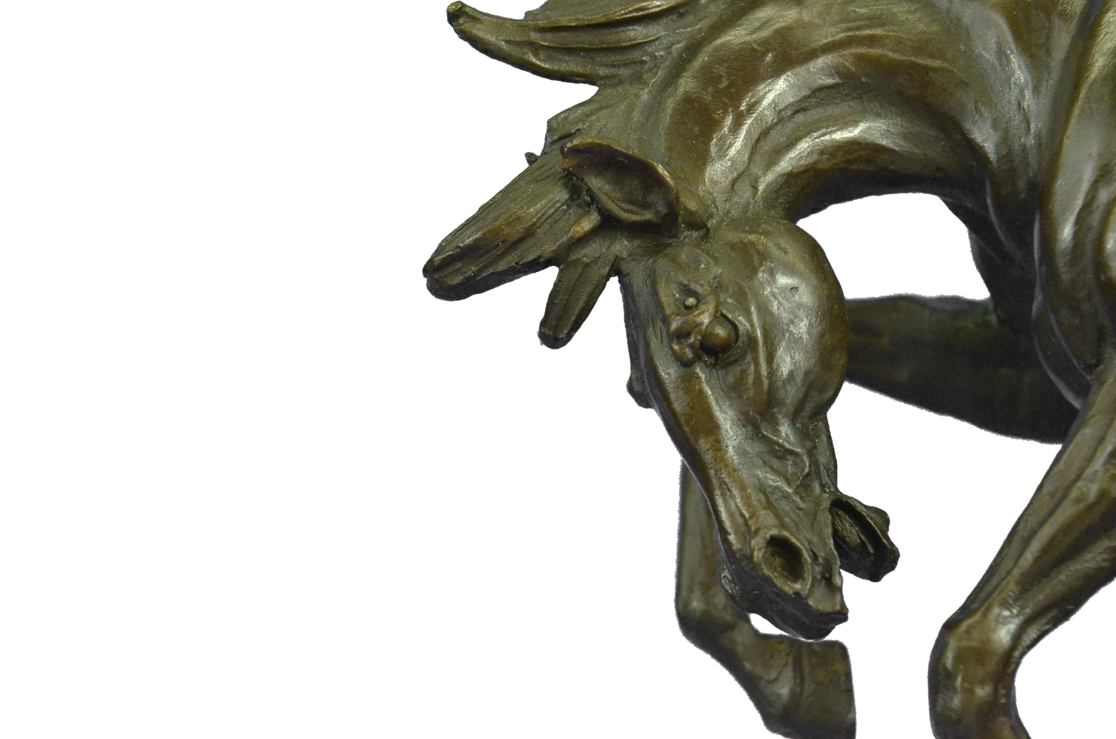 Large Art Deco Hot Cast Collectible Arabian Racing Horse Bronze Sculpture Figure - Image 7