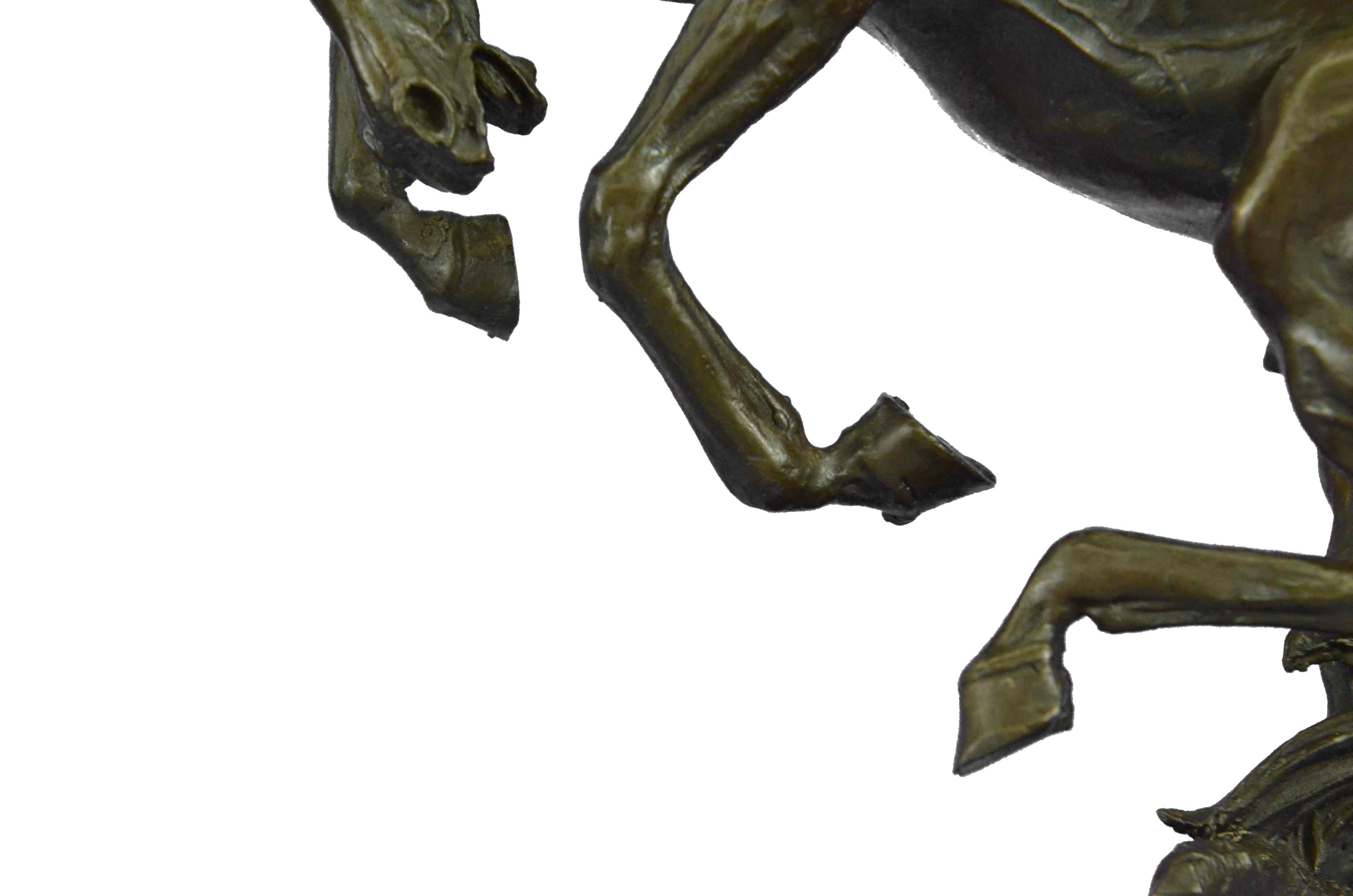 Large Art Deco Hot Cast Collectible Arabian Racing Horse Bronze Sculpture Figure - Image 8