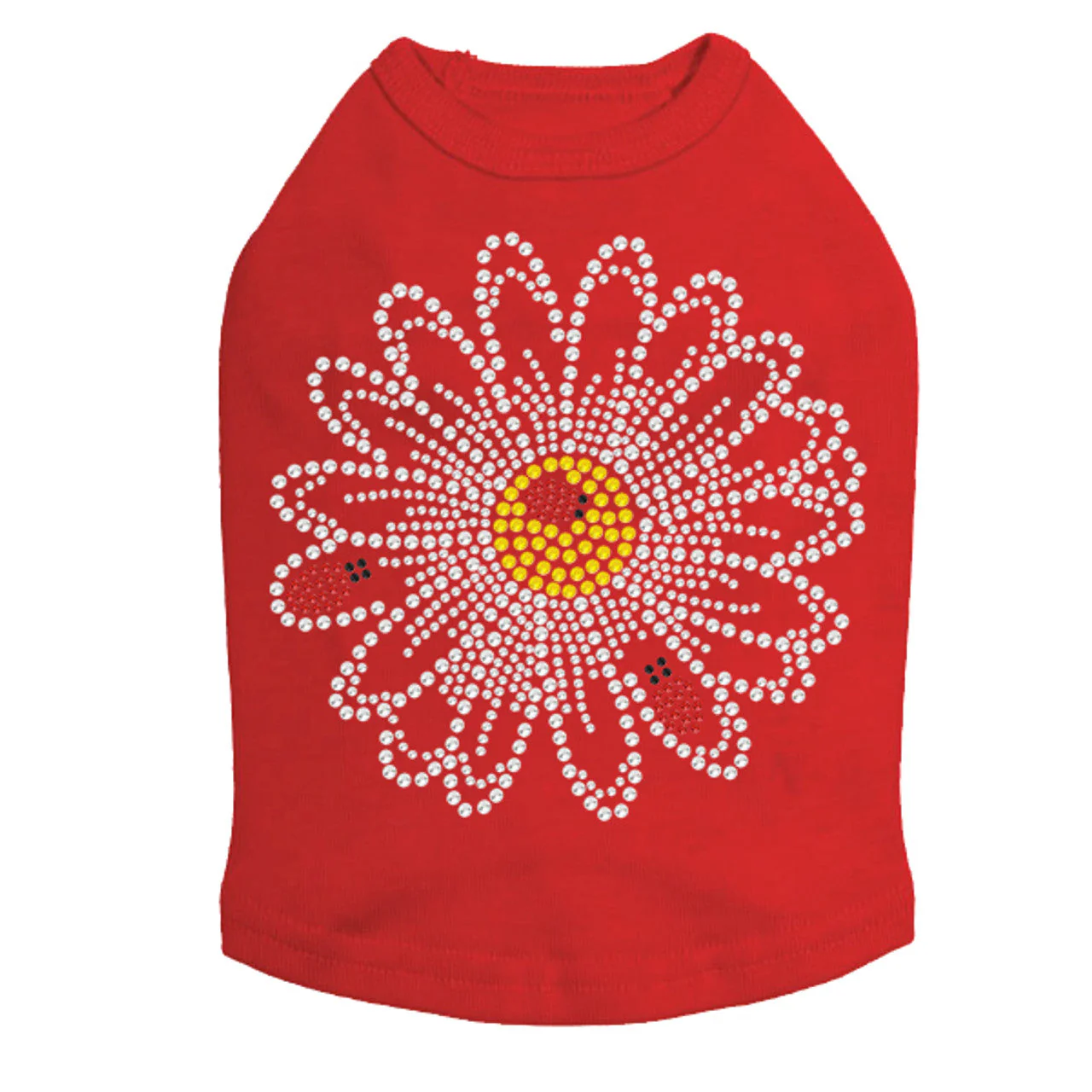 Large Daisy with Lady Bugs - Dog Tank - Image 11