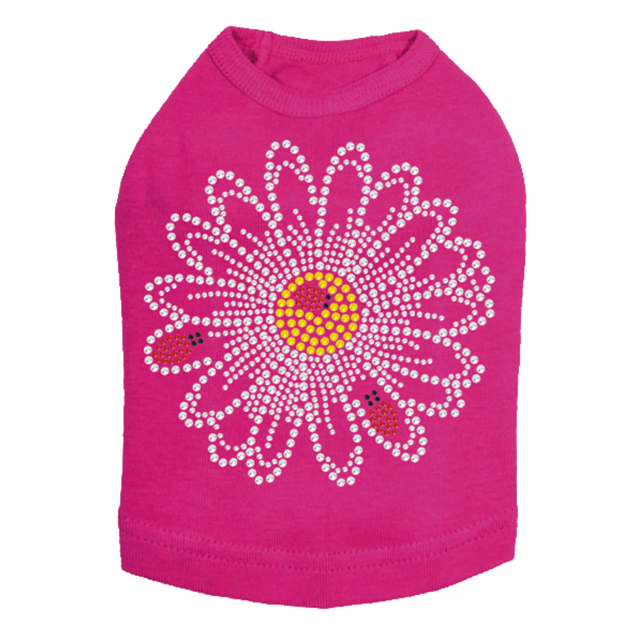 Large Daisy with Lady Bugs - Dog Tank - Image 13