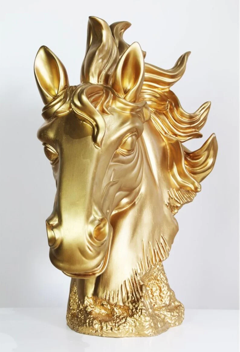 Large Horse Head Sculpture - Image 2
