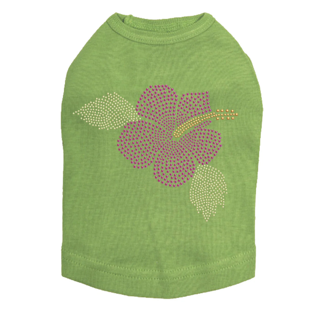 Large Pink Hibiscus - Dog Tank - Image 4