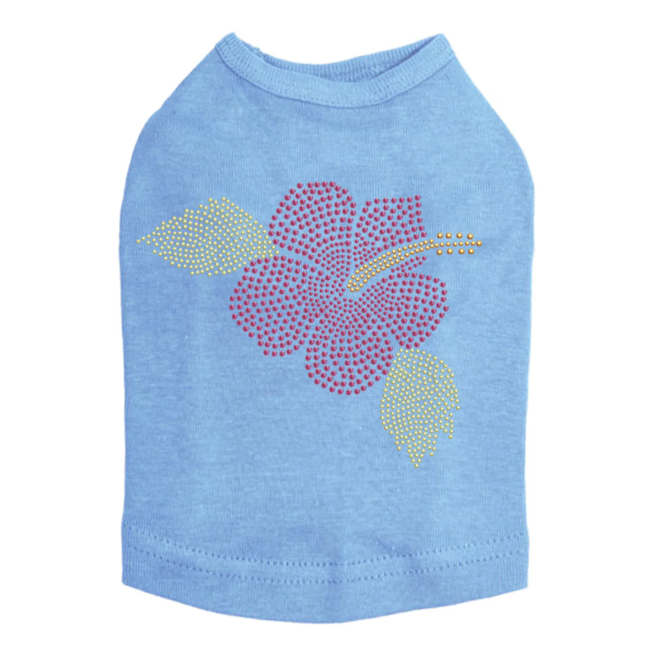 Large Pink Hibiscus - Dog Tank - Image 7