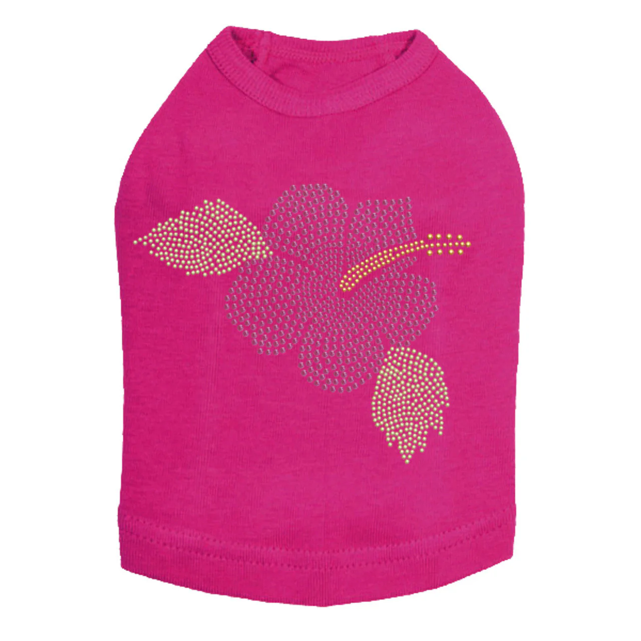 Large Pink Hibiscus - Dog Tank - Image 8
