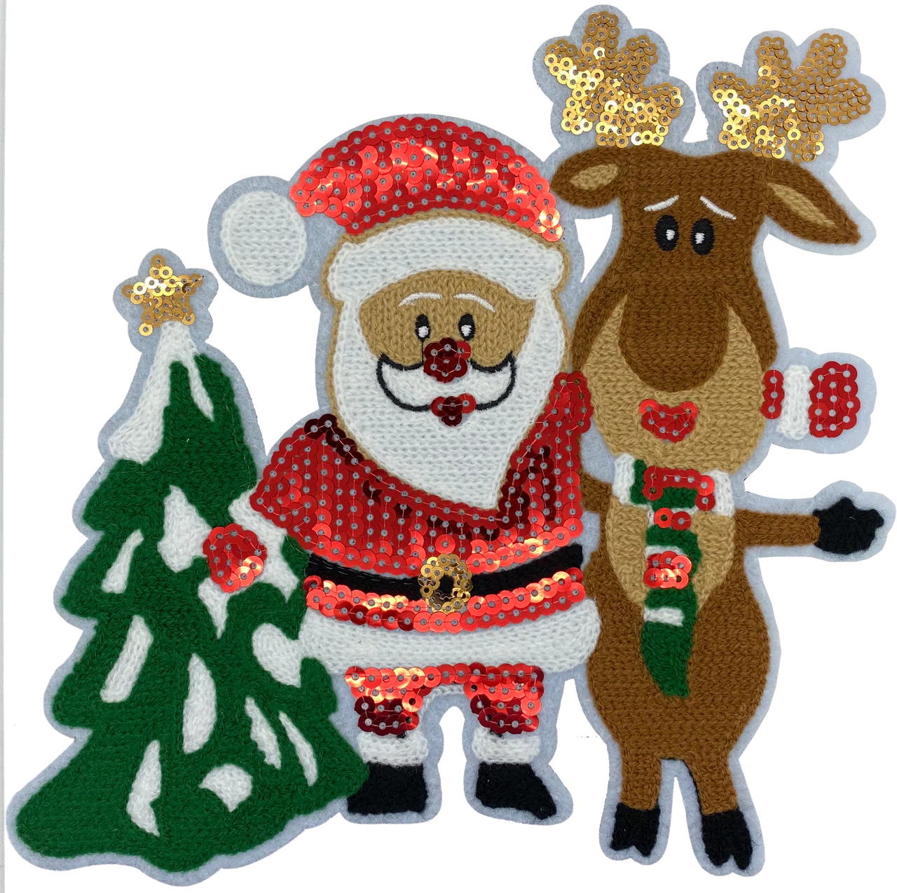 Large Santa, Tree & Reindeer - Patch