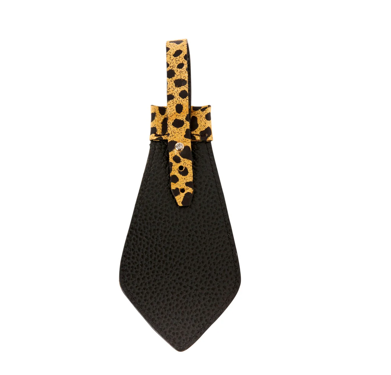 Leopard Print Italian Leather Tie - Image 2