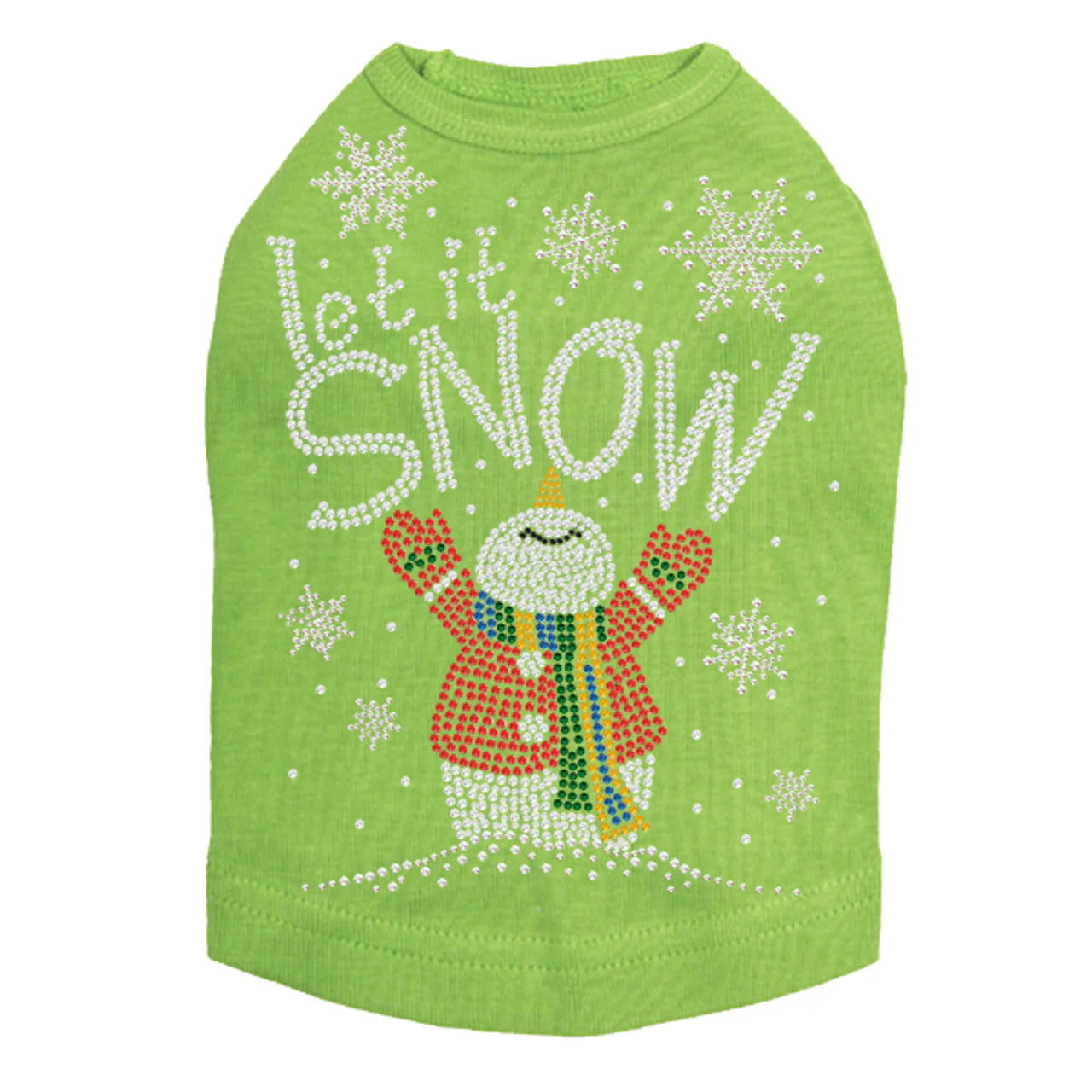 Let it Snow Snowman - Dog Tank - Image 3