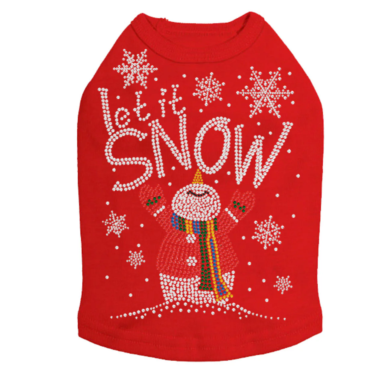 Let it Snow Snowman - Dog Tank - Image 4