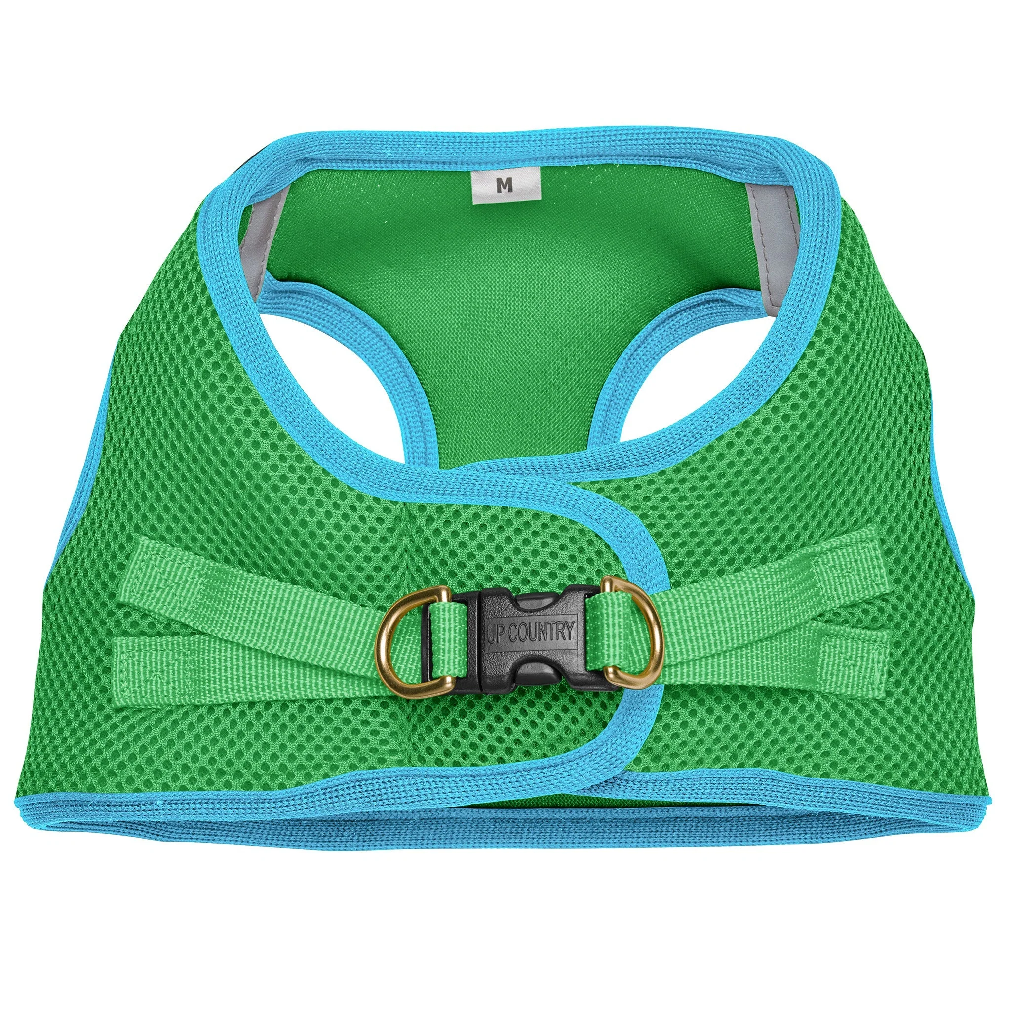 Up Country Lime and Aqua Small Dog Vest Dog Harness - Image 3