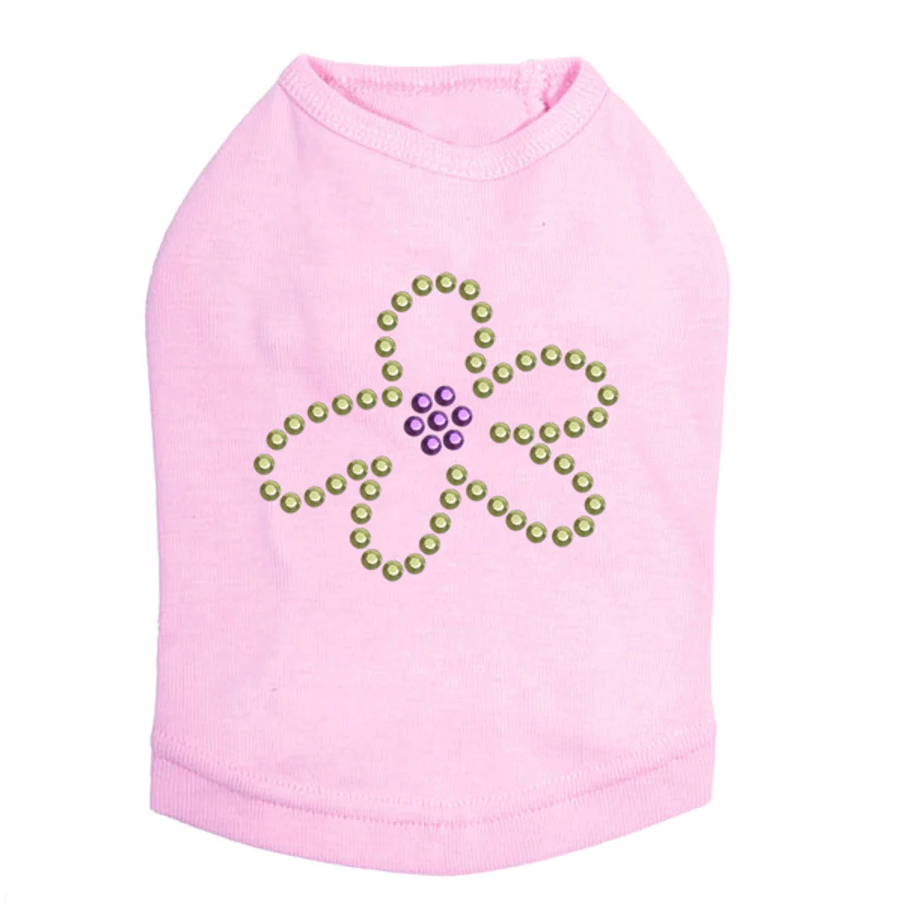 Lime & Purple Flower - Dog Tank - Image 6