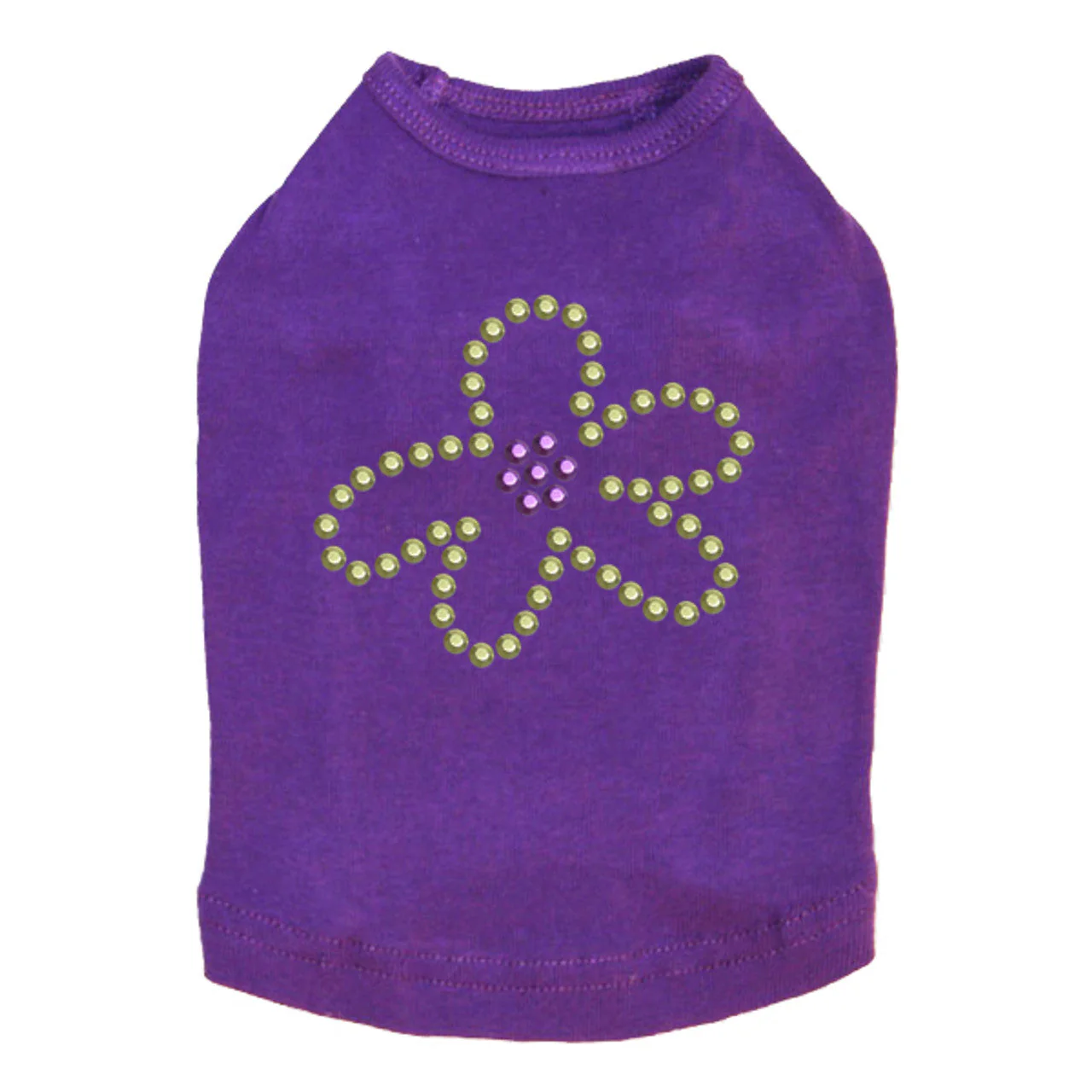 Lime & Purple Flower - Dog Tank - Image 7