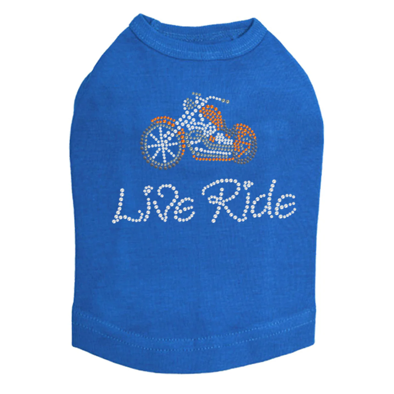 Live - Ride - Orange Motorcycle - Dog Tank - Image 8