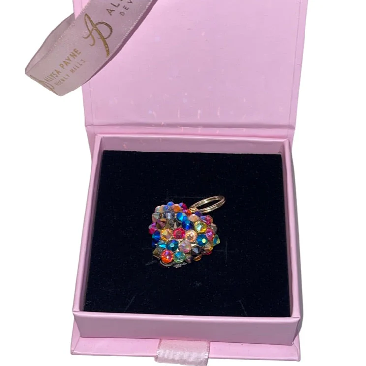 Love Charm Collection Puffy Heart Multi Color Swarovski Crystal Charm - Image 3
