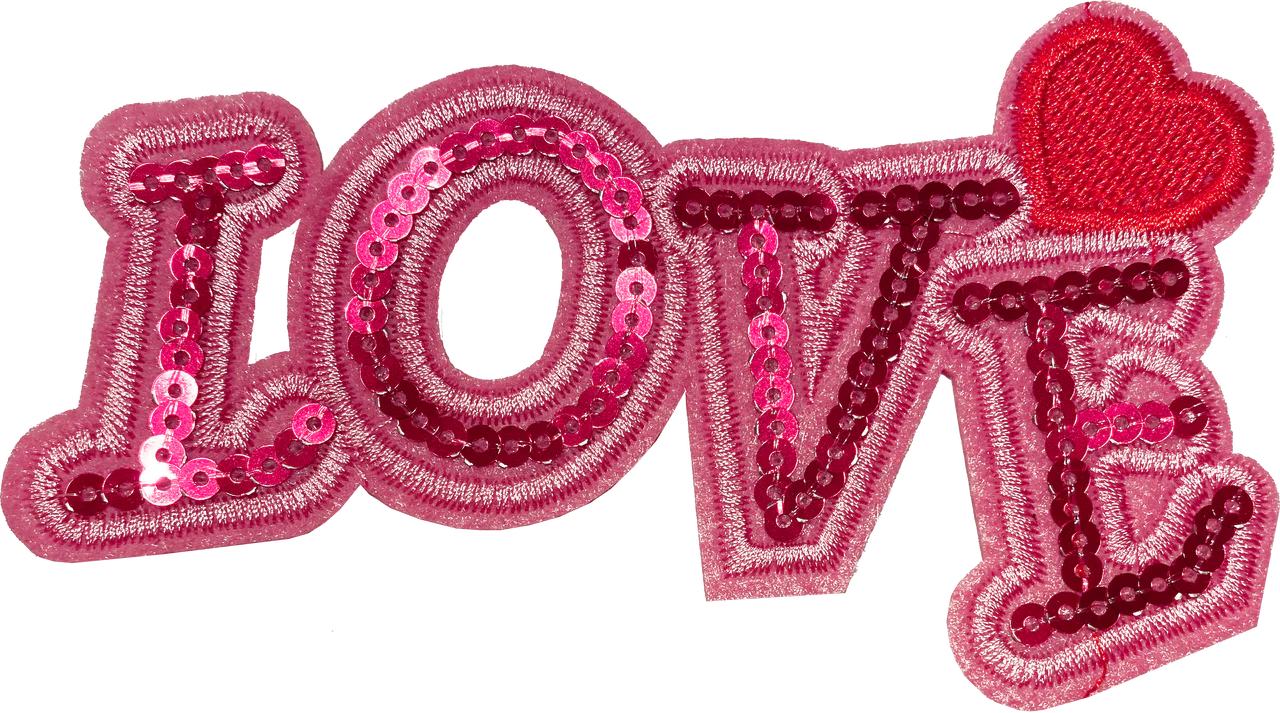 Love Pink Sequin (L) Patch