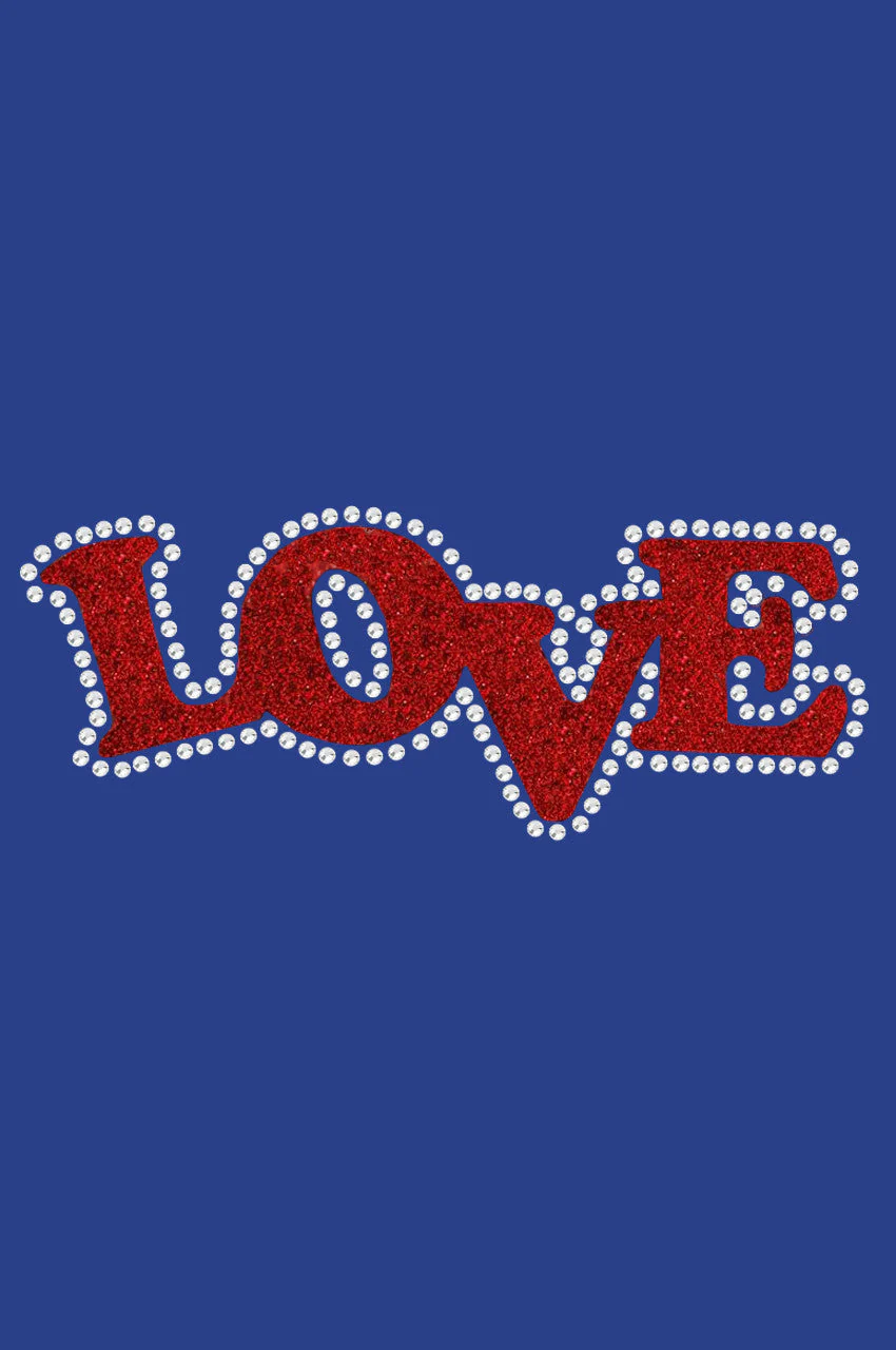 Love (Red Glitter) Bandanna - Image 8