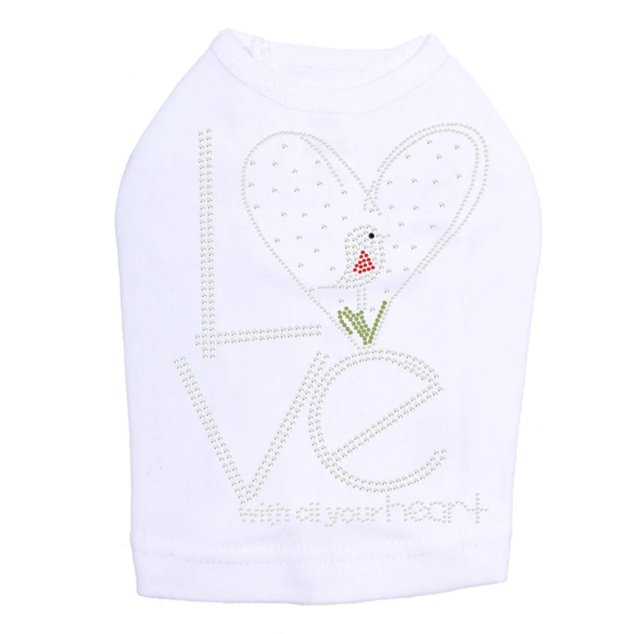 Love With All Your Heart Love Bird - Dog Tank - Image 3