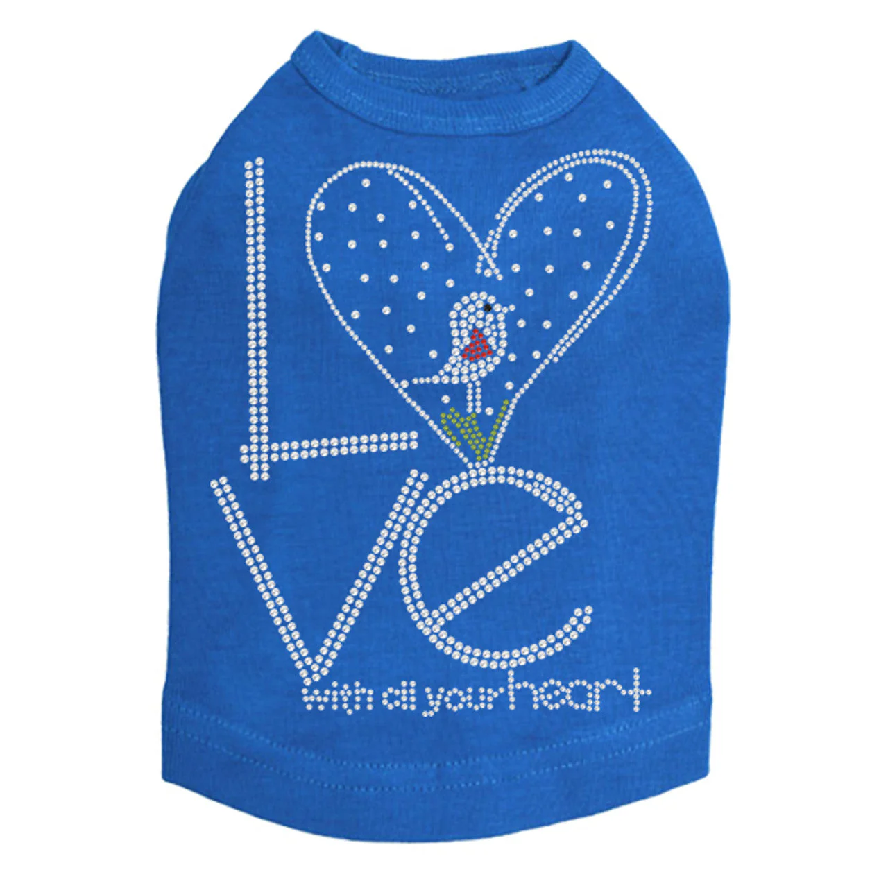 Love With All Your Heart Love Bird - Dog Tank - Image 4