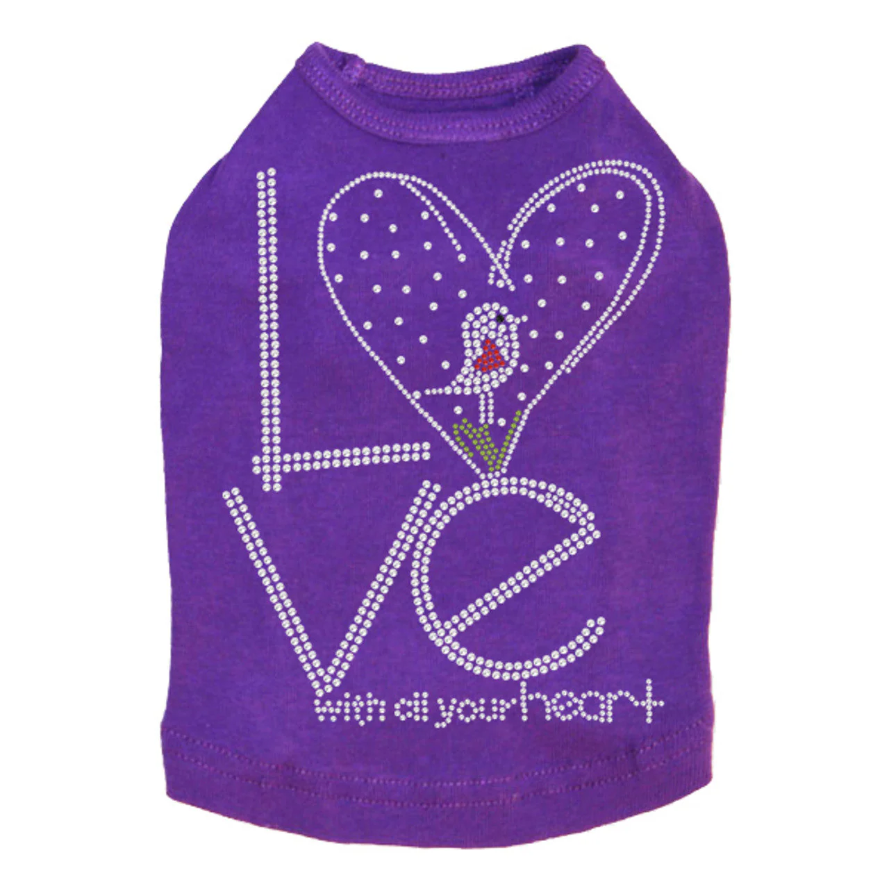 Love With All Your Heart Love Bird - Dog Tank - Image 5