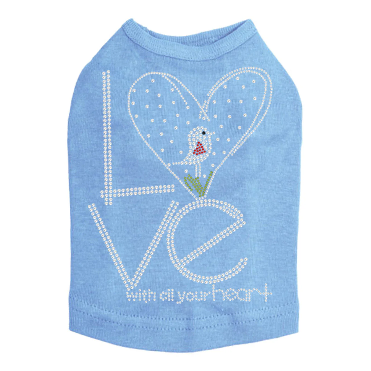 Love With All Your Heart Love Bird - Dog Tank - Image 6