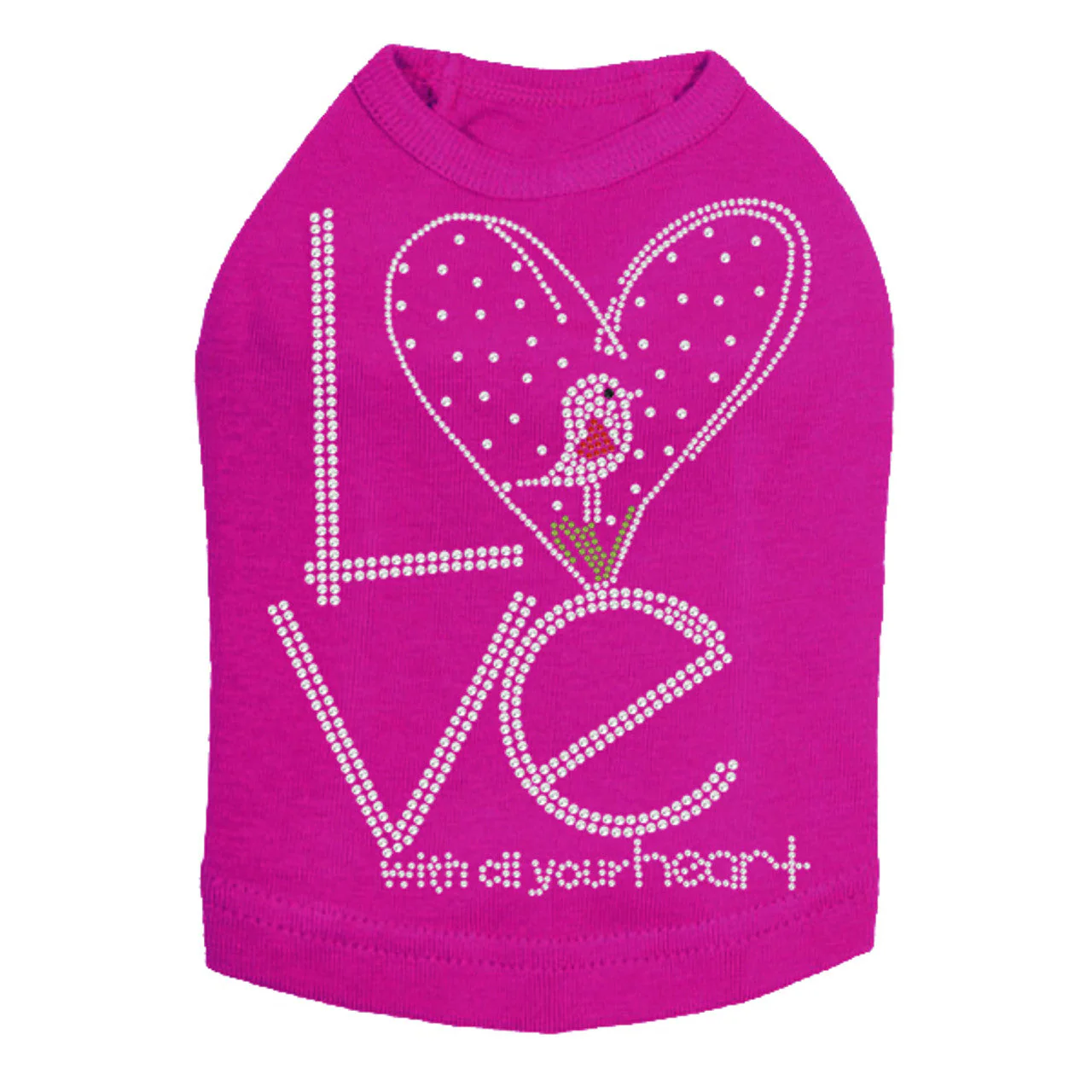 Love With All Your Heart Love Bird - Dog Tank - Image 7
