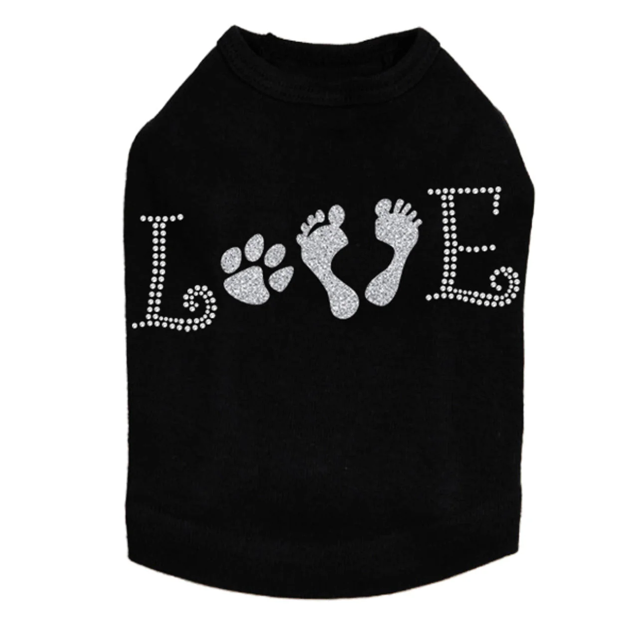 Love with Paw & Feet - Dog Tank - Image 2