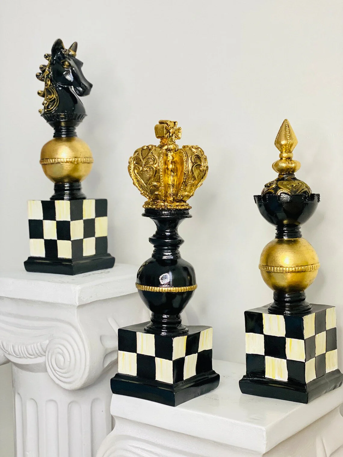 Luxury Chess Sculpture Trio - Image 4