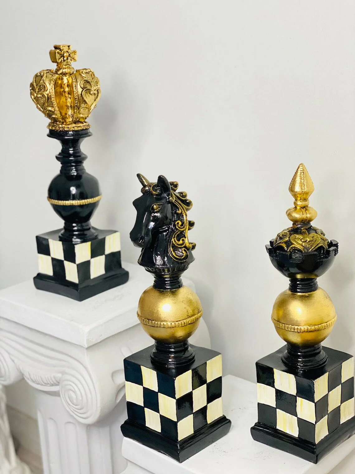 Luxury Chess Sculpture Trio - Image 5