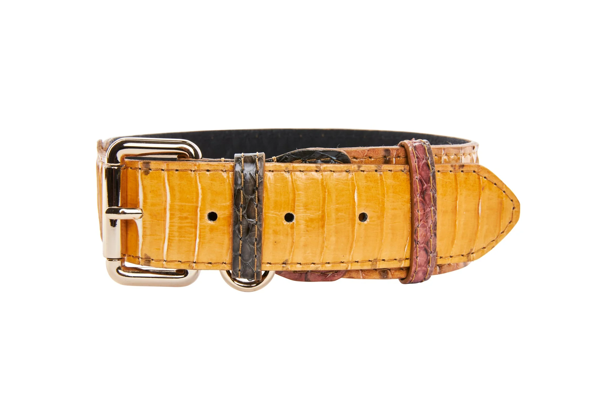 Luxury Let Fashion Mustard Yellow Snakeskin With Classic Gold Hardware - Image 2