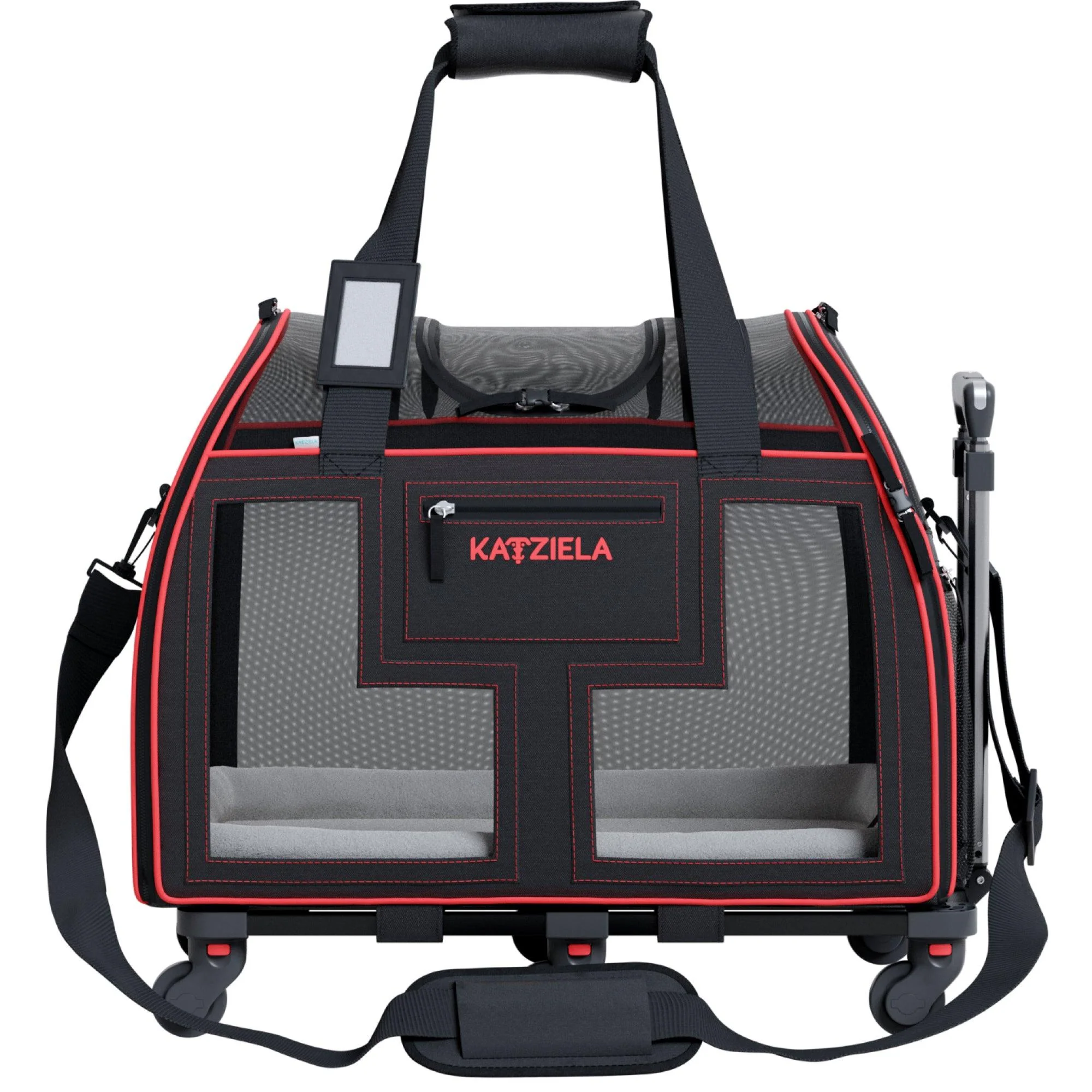 Luxury Lorry Pet Carrier with Removable Wheels and Telescopic Handle - Image 2