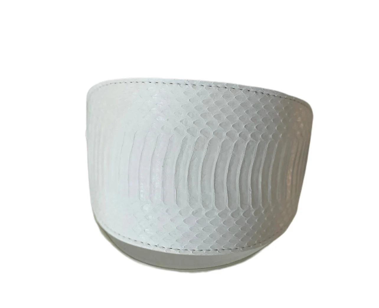Luxury Pet Fashion Matte White Snake 4” Oval Collar - Image 3