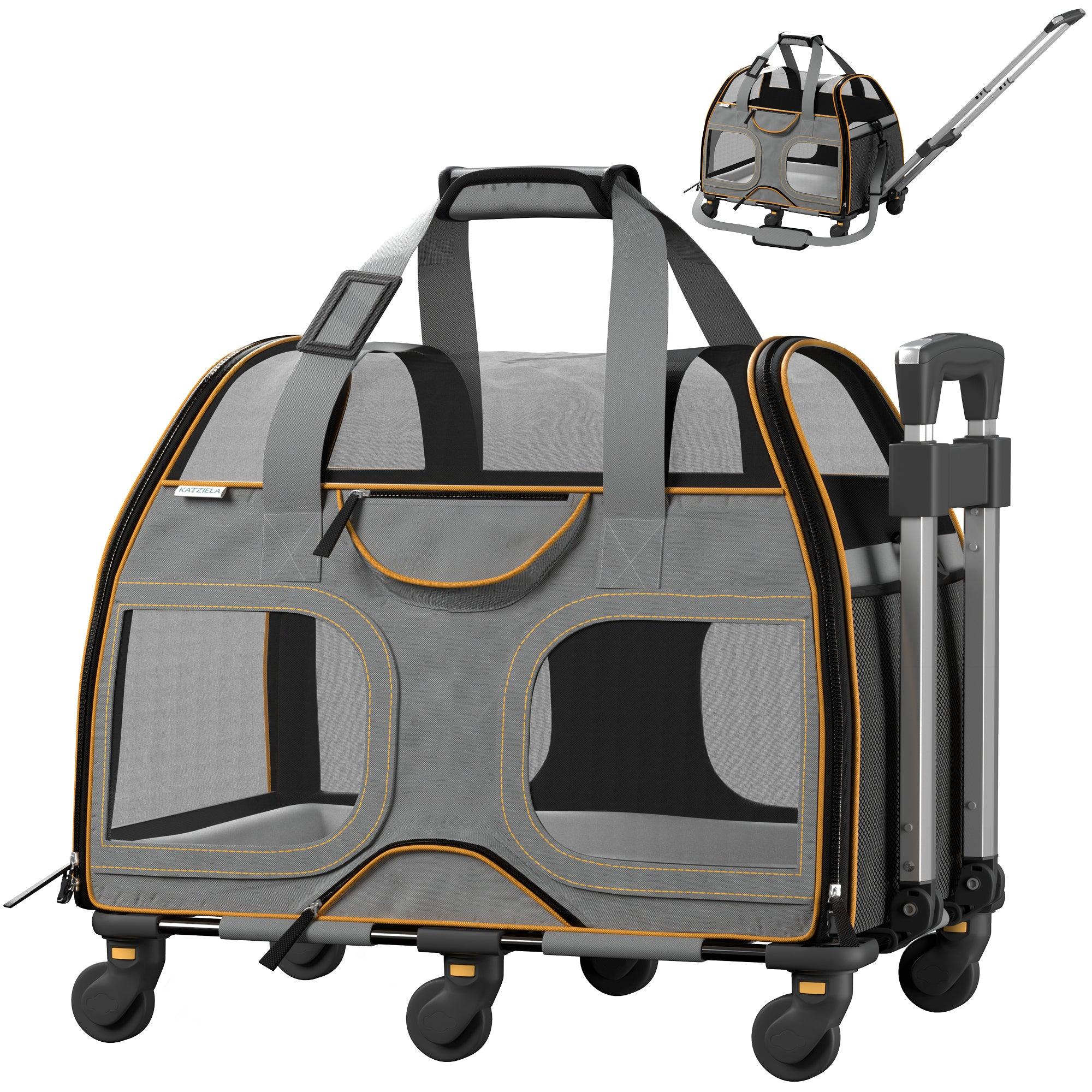 Luxury Rider Pet Carrier with Removable Wheels and Telescopic Handle - Image 19