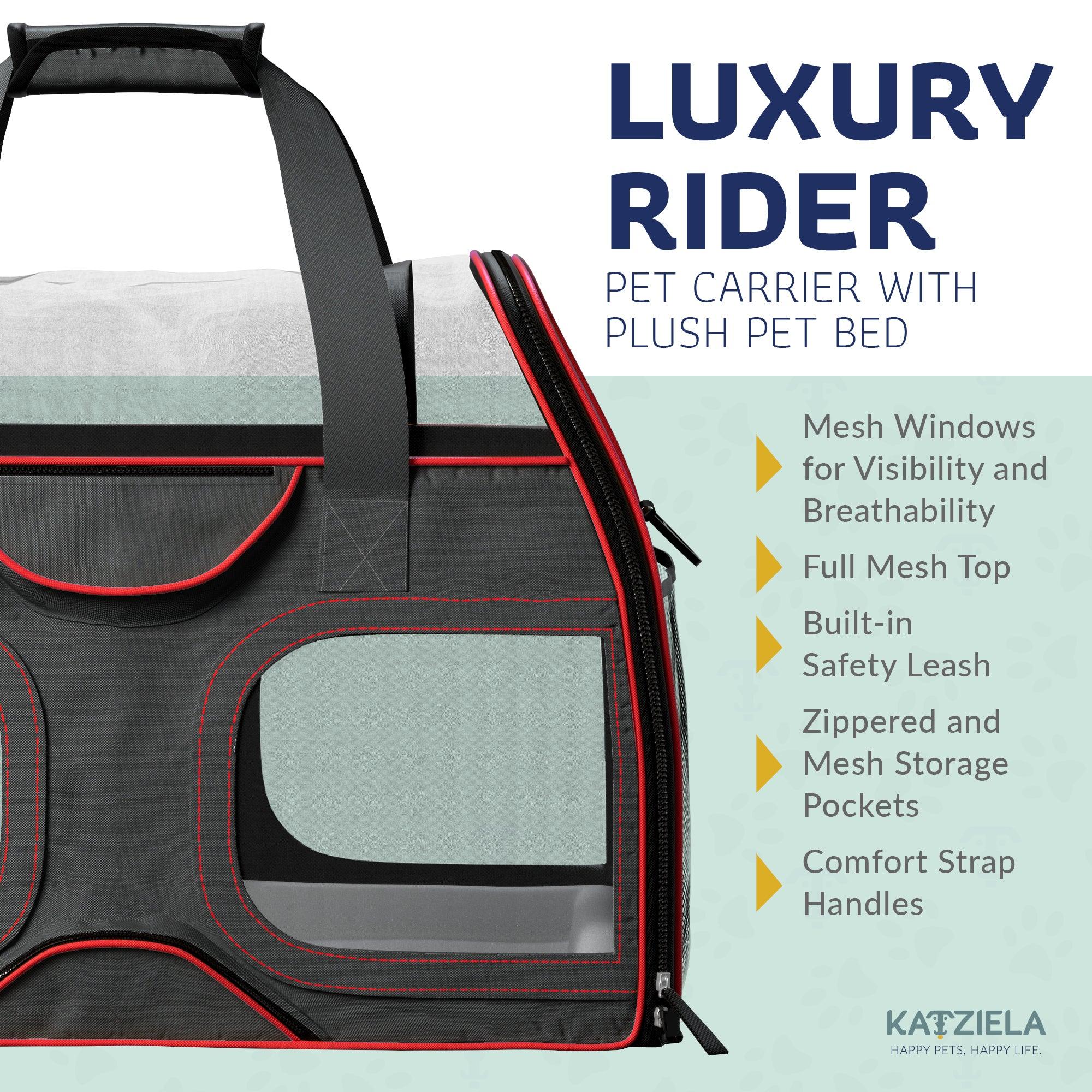 Luxury Rider Pet Carrier with Removable Wheels and Telescopic Handle - Image 4