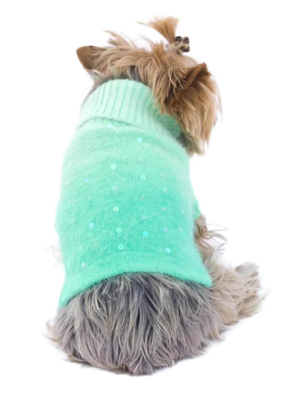 Luxury Sparkle Beverly Hills Sweater, Seafoam Green - Image 2