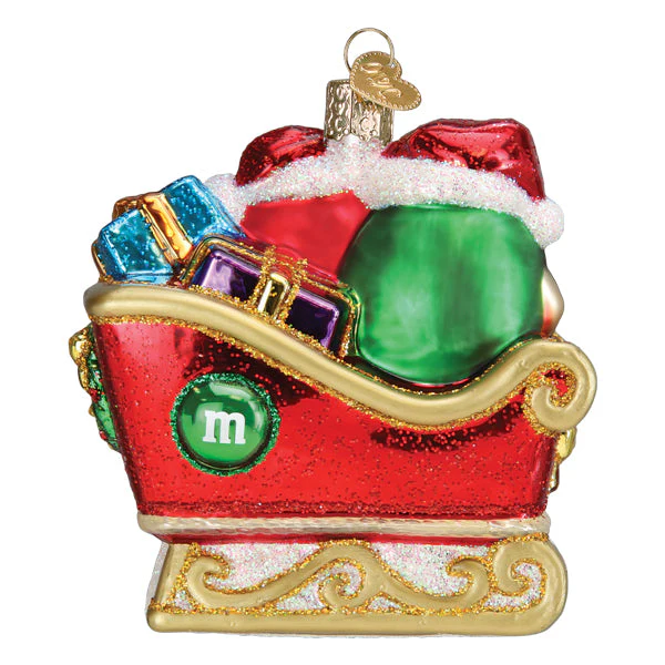 M&MS In Sleigh Ornament - Image 4
