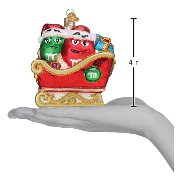 M&MS In Sleigh Ornament - Image 6