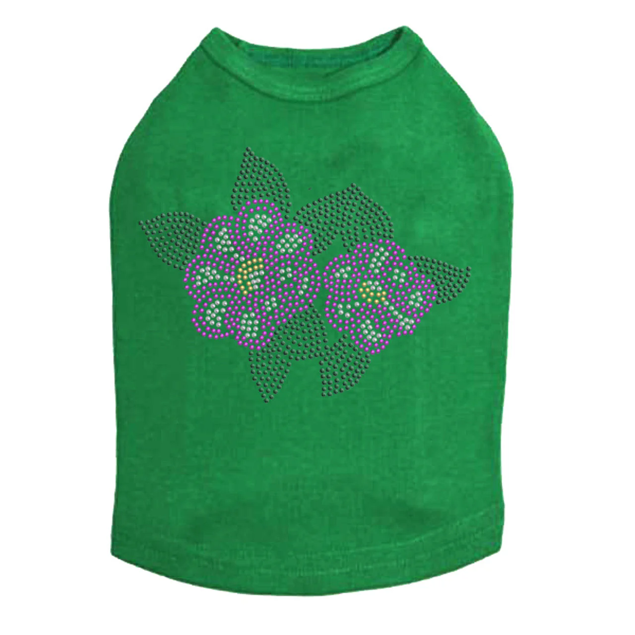 Magenta Flowers - Dog Tank - Image 3
