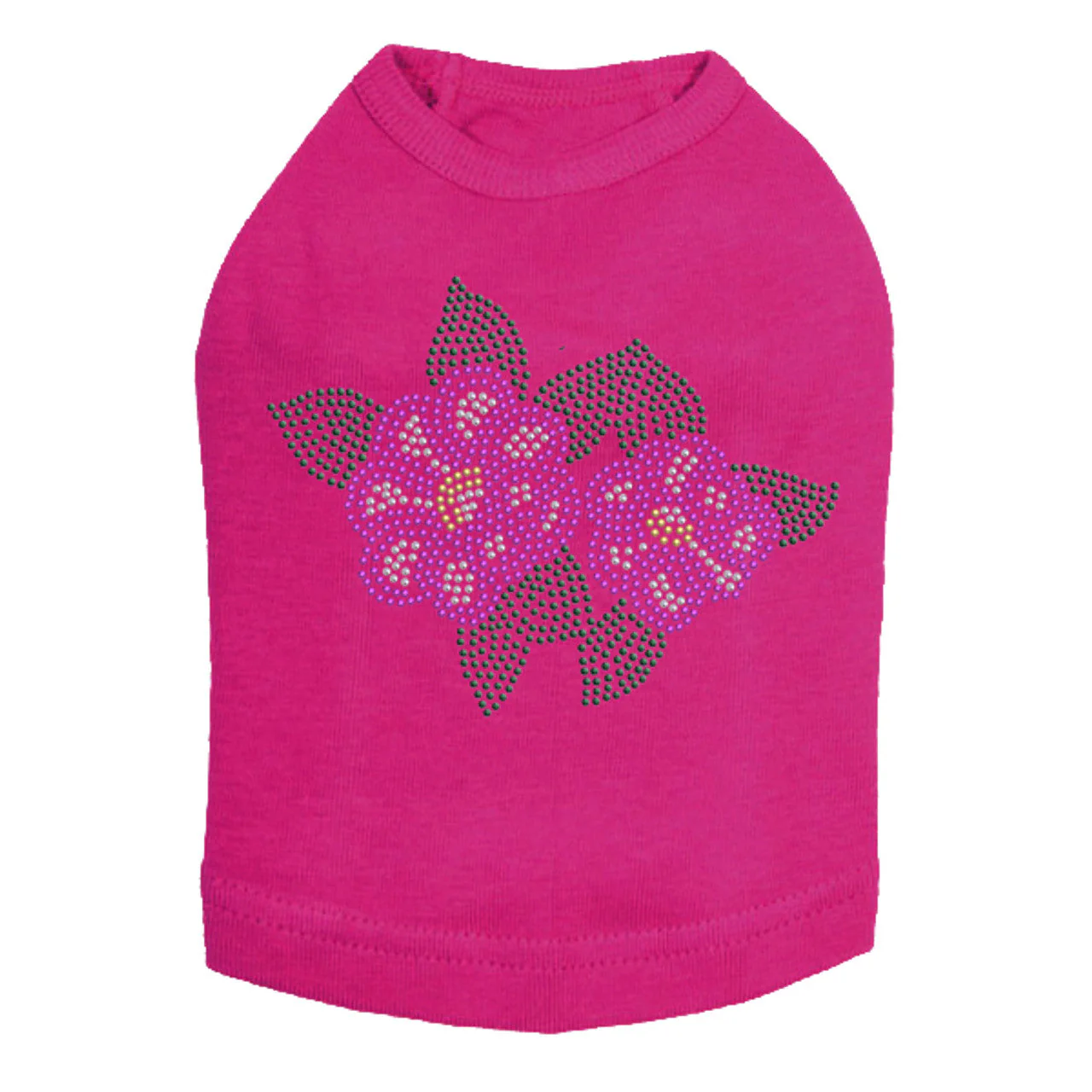Magenta Flowers - Dog Tank - Image 8