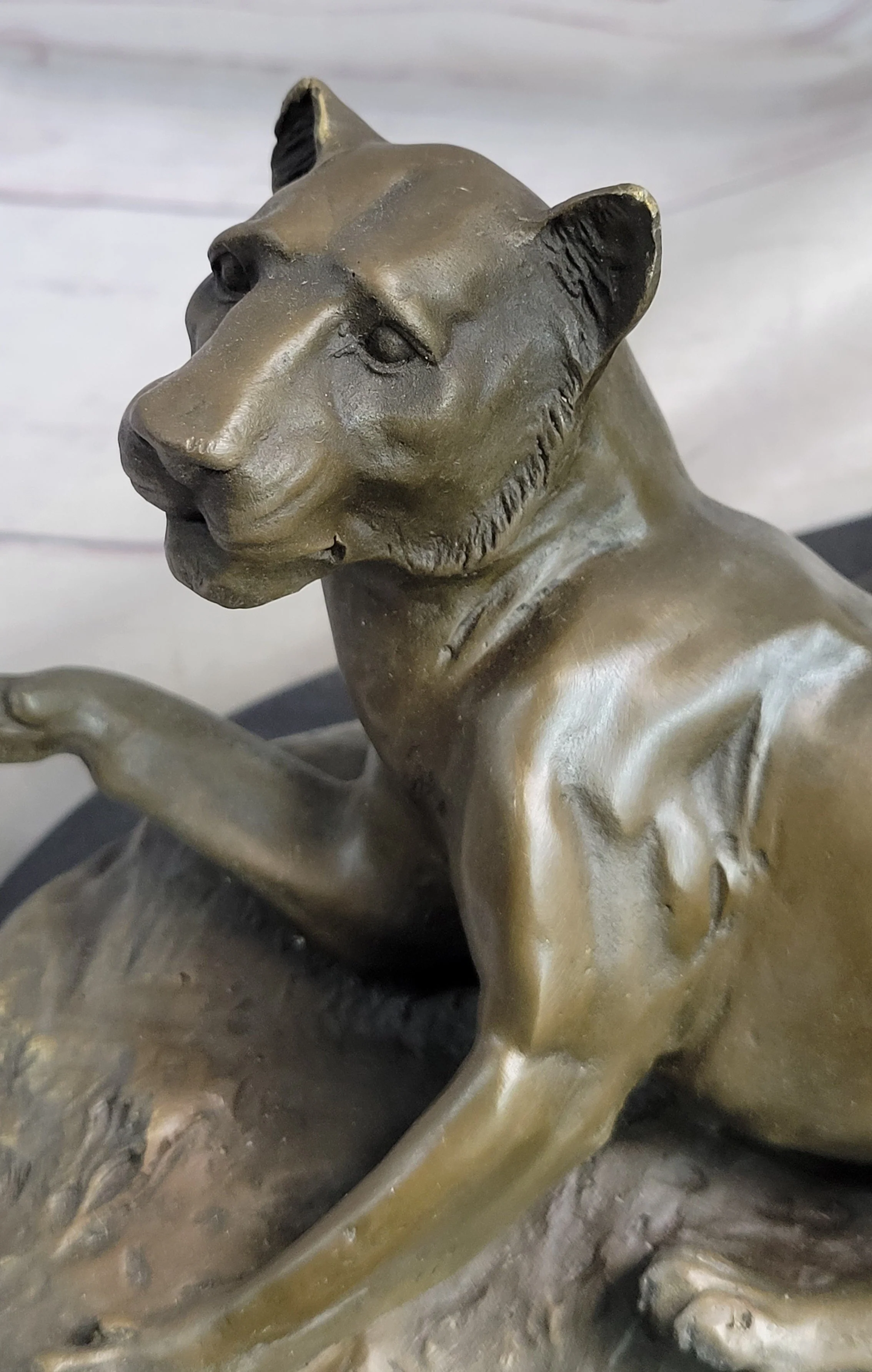 Male and Female Lions African Lion Safari Savannah Bronze Sculpture Statue Art Decor - Image 9